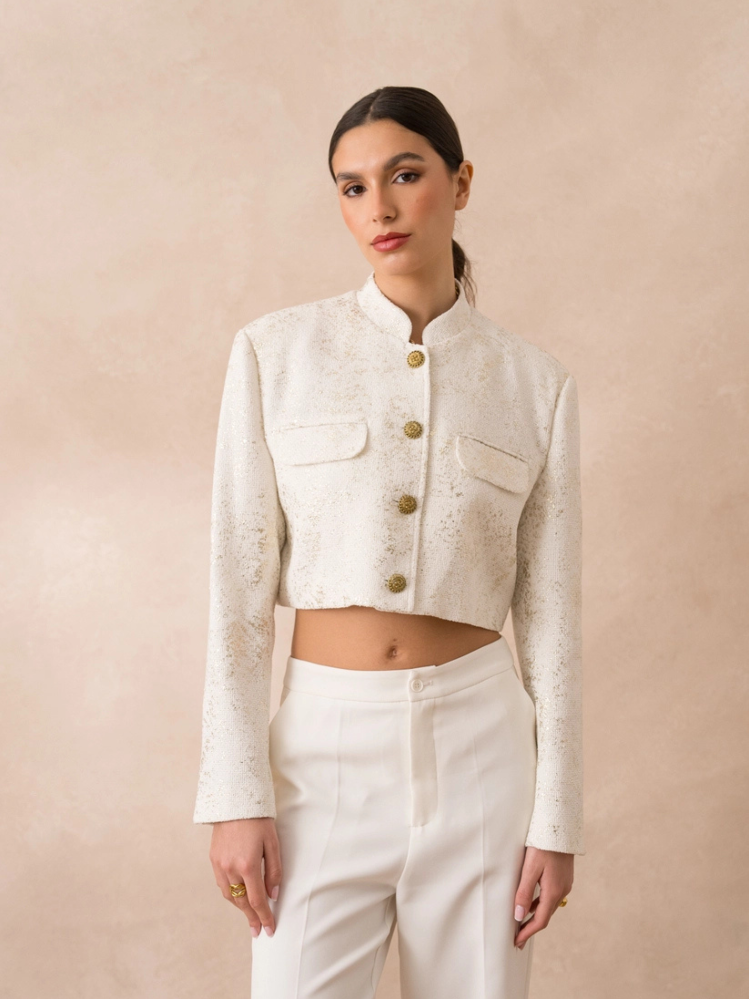Moreno Ivory Tweed Jacket