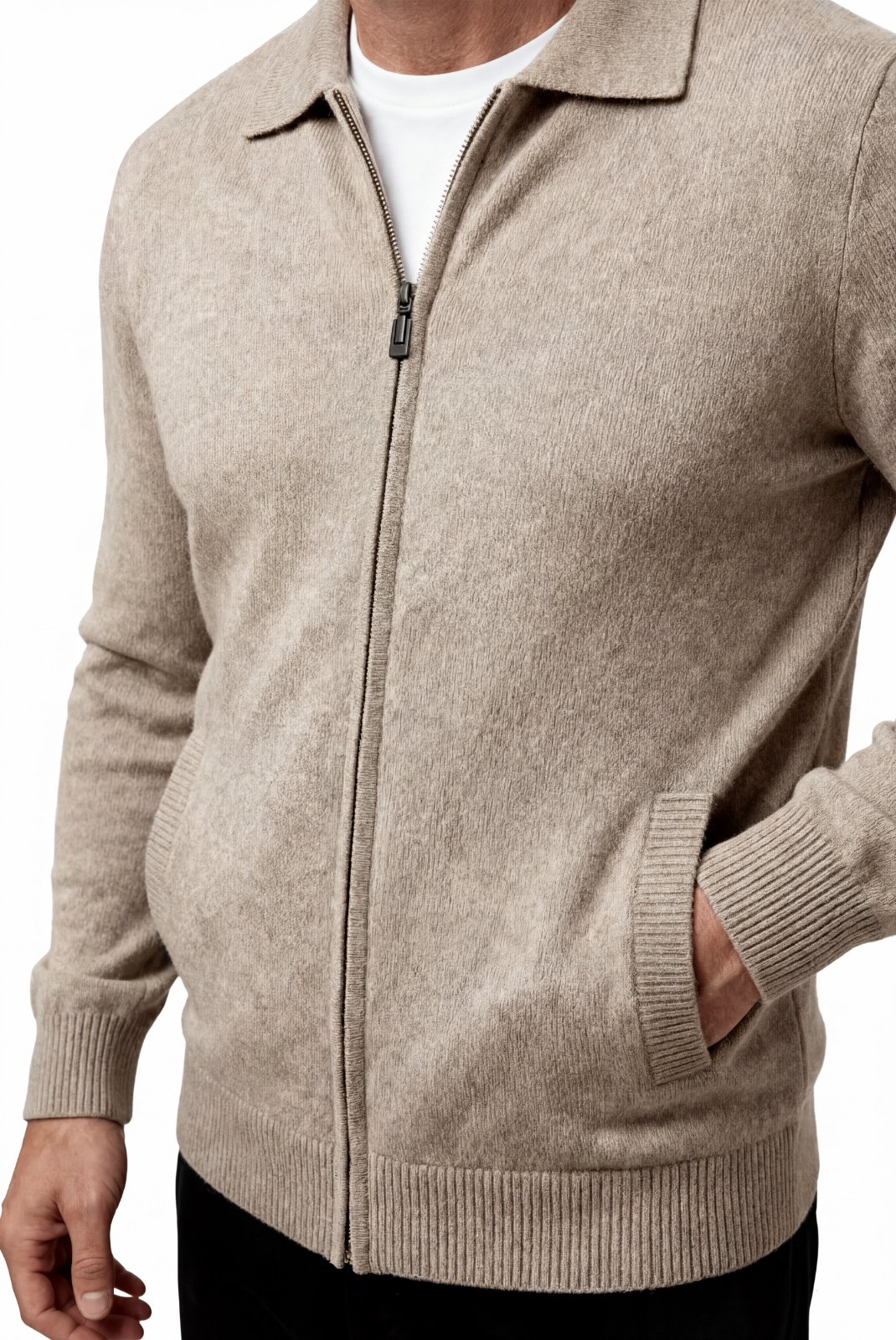 Camel Polo Cardigan