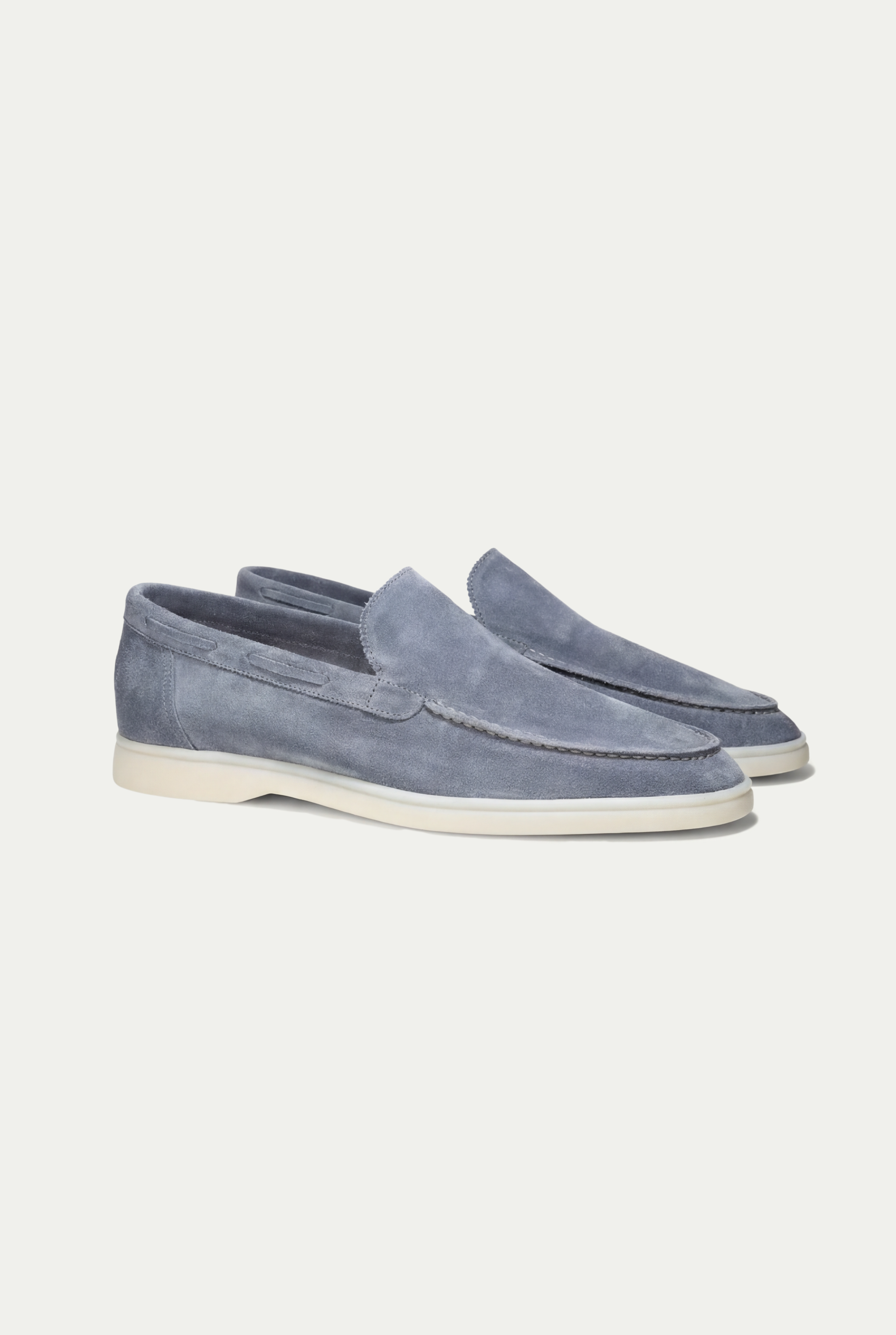 Moreno Classic Suede Loafer Baby Blue