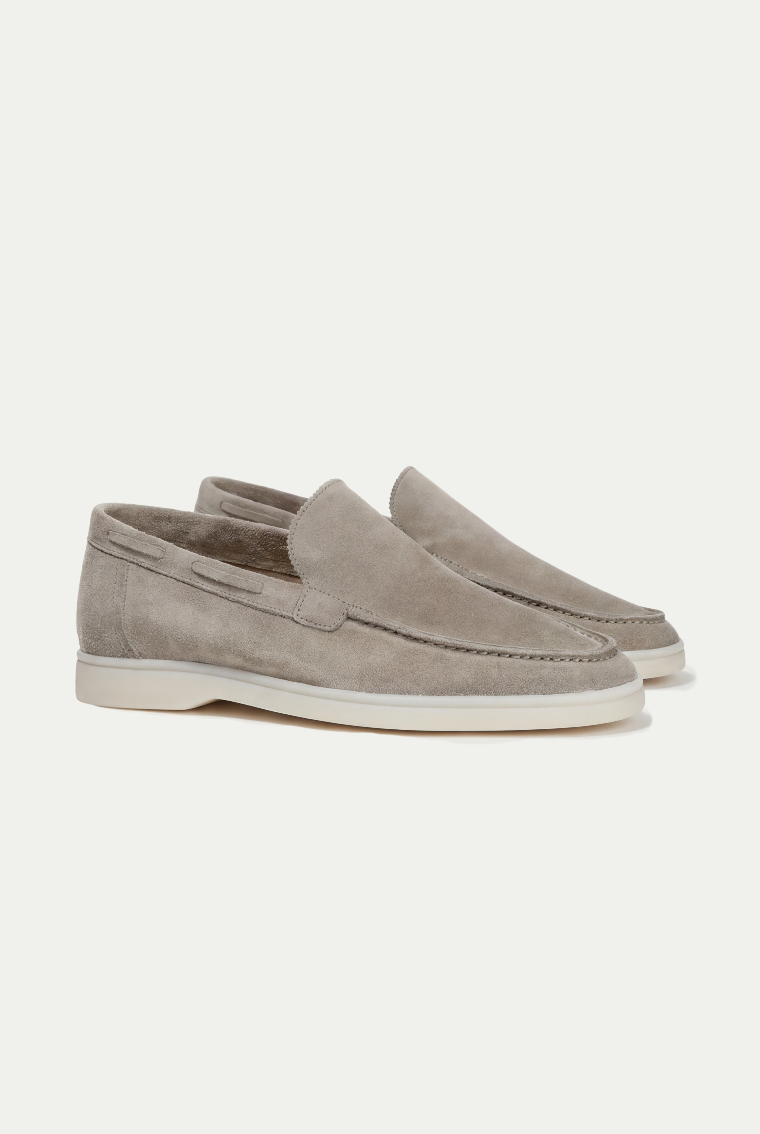 Moreno Classic Suede Loafer Light Gray