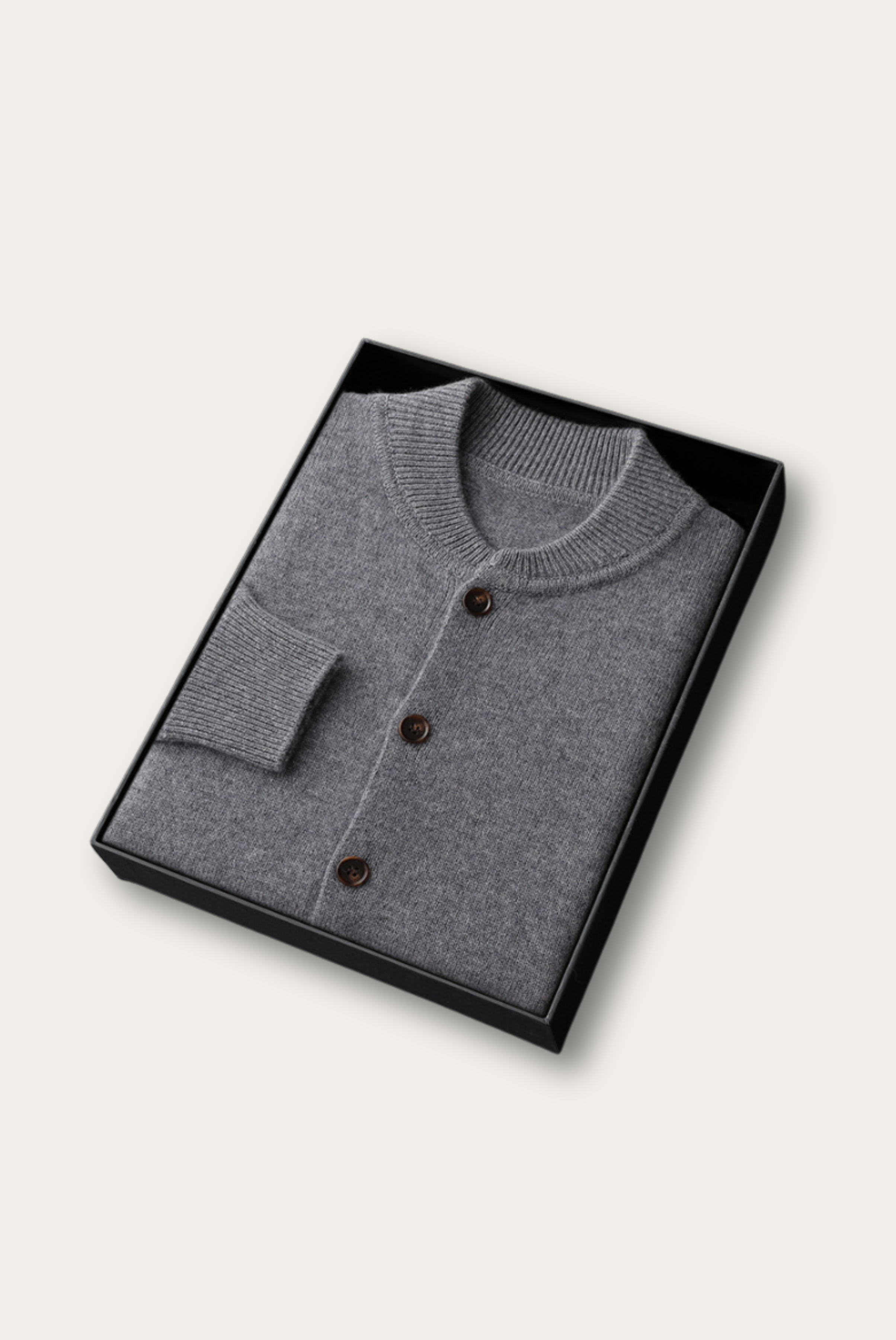 Grey Cashmere Cardigan