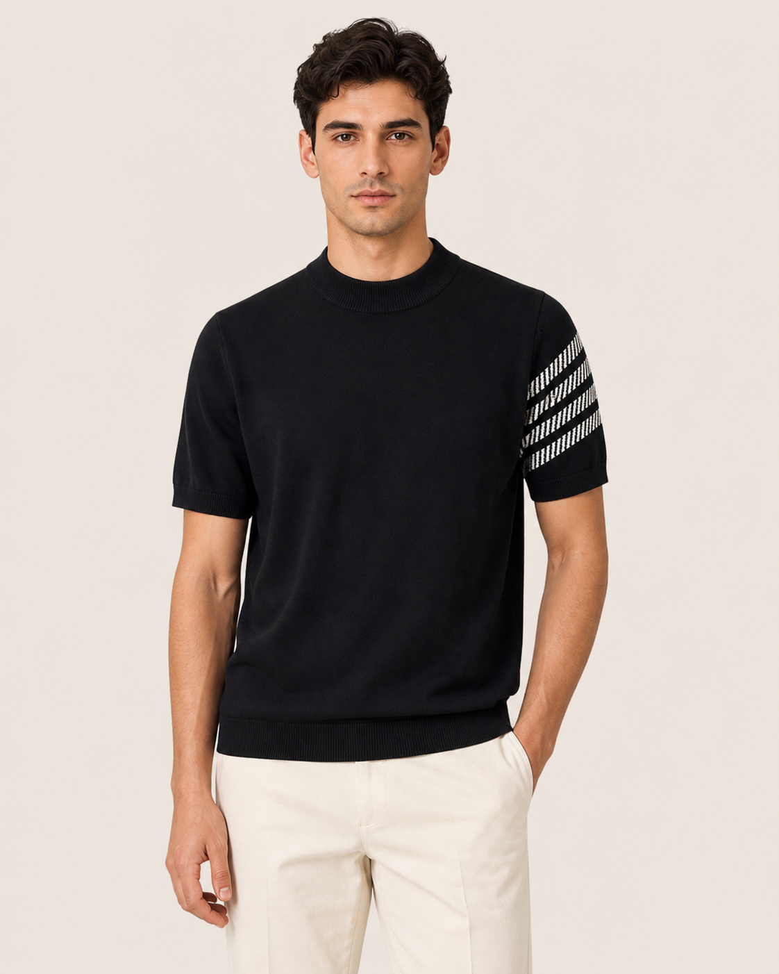 Black Nocturne Knit Tee