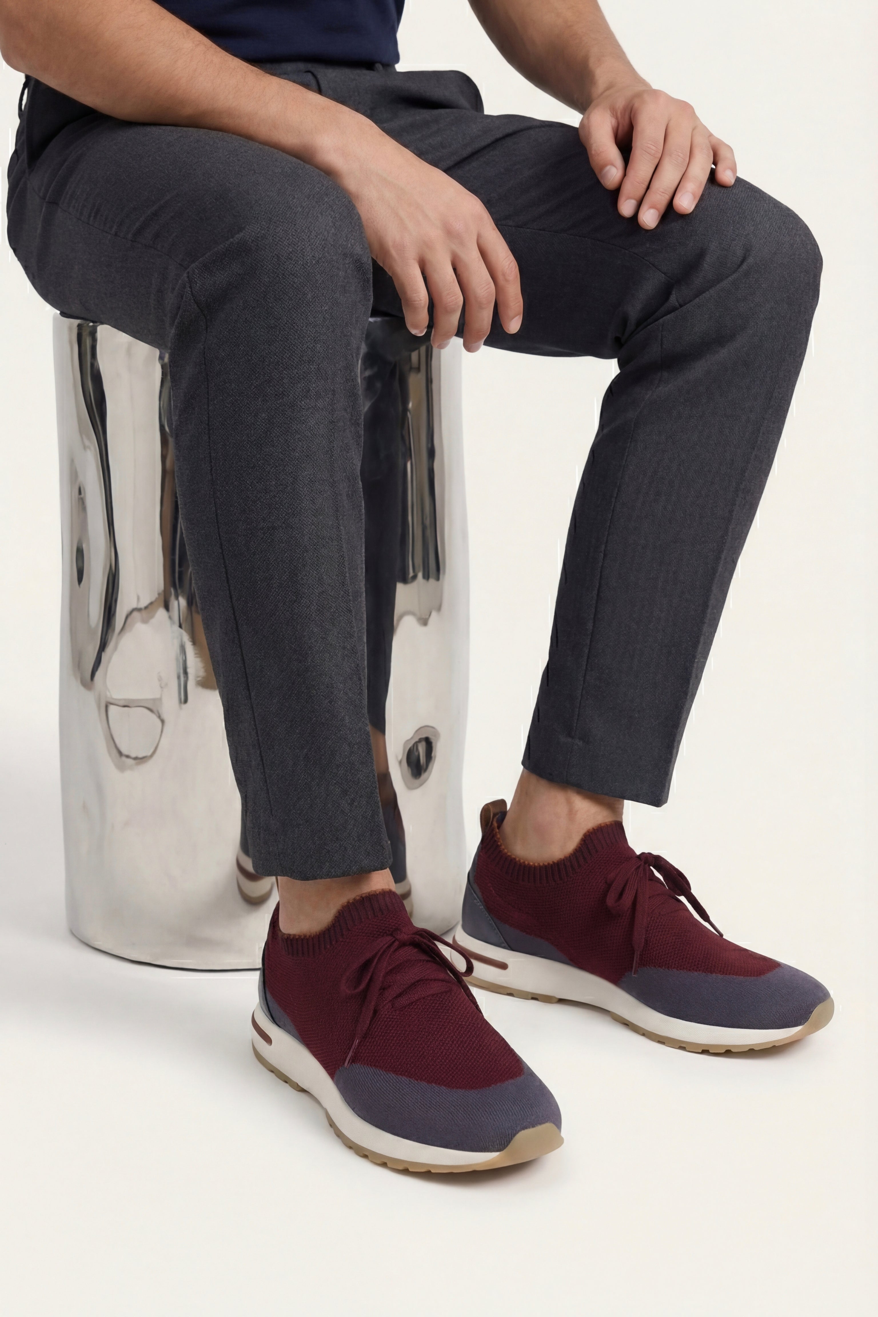 Moreno Mesh Slip-On Burgundy