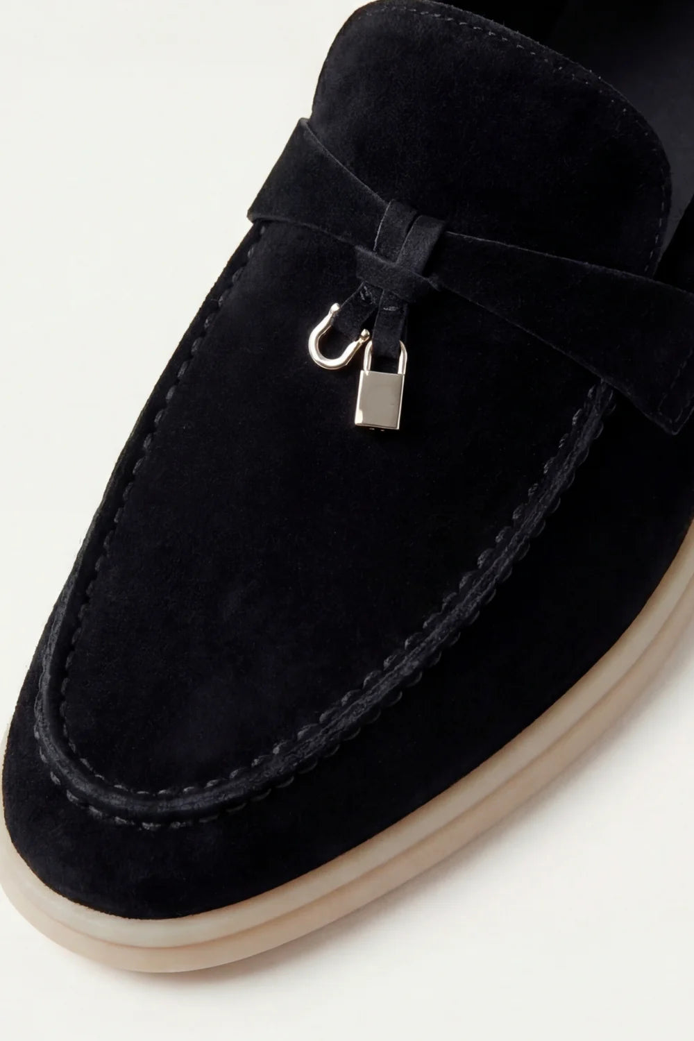 Lady Black Buckle Loafer
