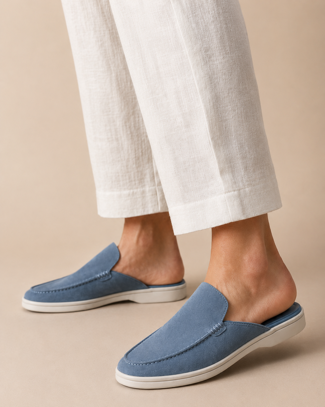 Lady Light Blue Yacht Slipper