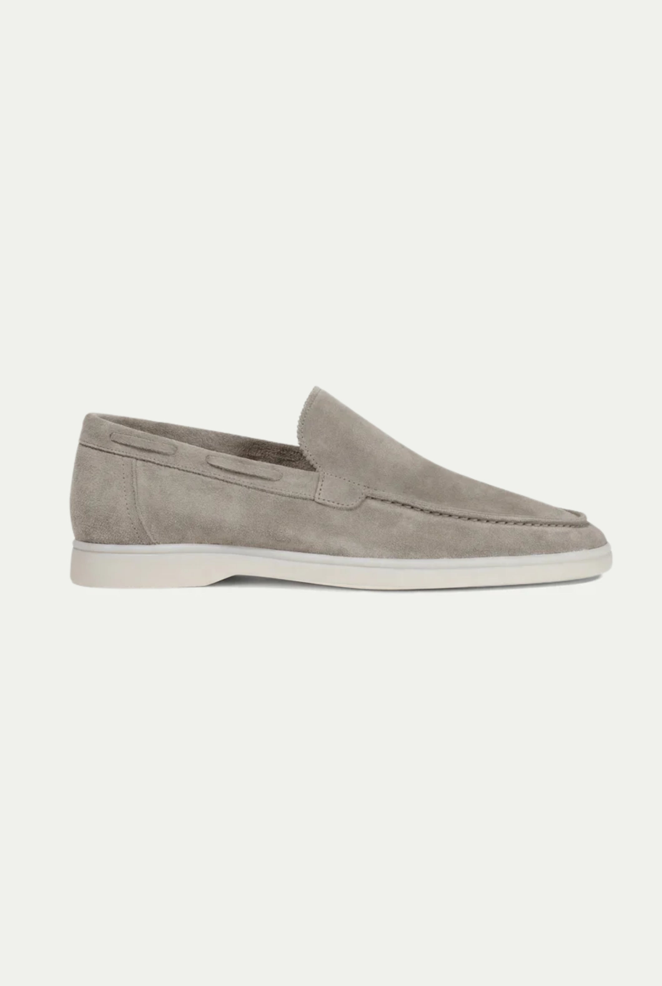 Moreno Classic Suede Loafer Light Gray