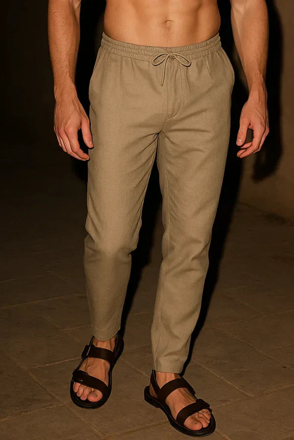 Olive Linen Trouser