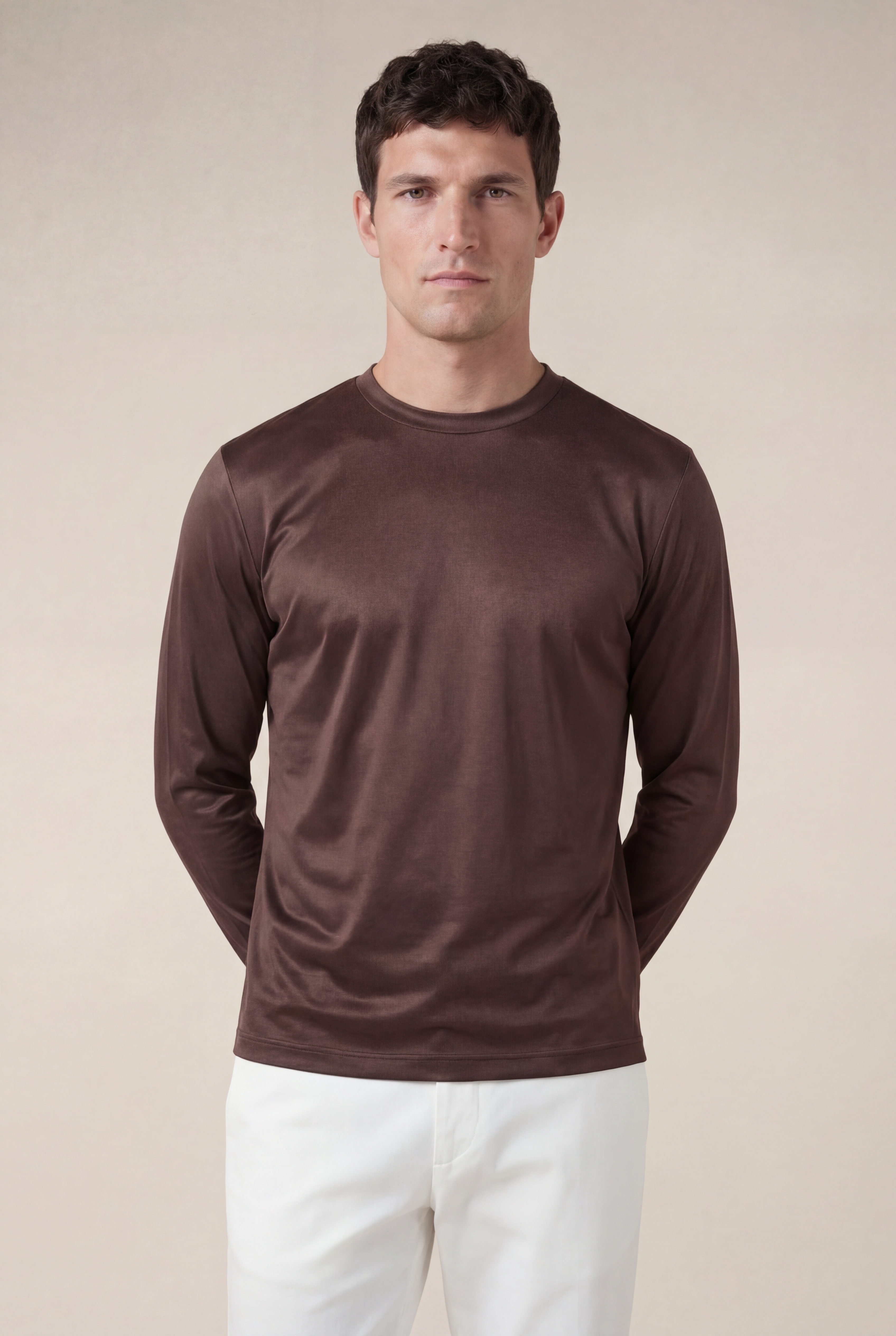 Moreno Long Sleeve Tee Brown