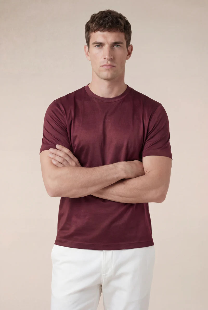 Moreno Short Sleeve Tee Burgundy