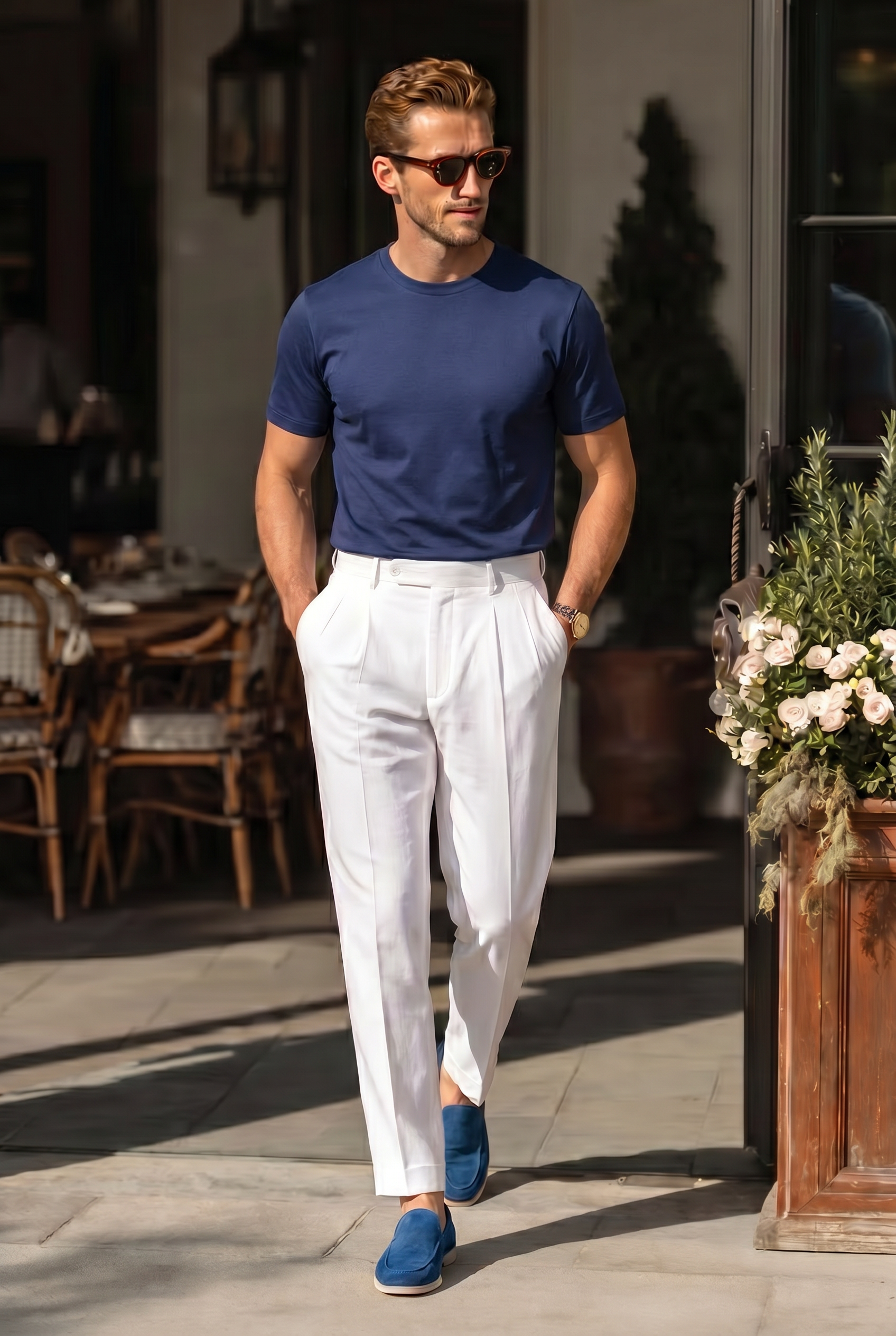 Moreno Classic Suède Loafer Royal Blue