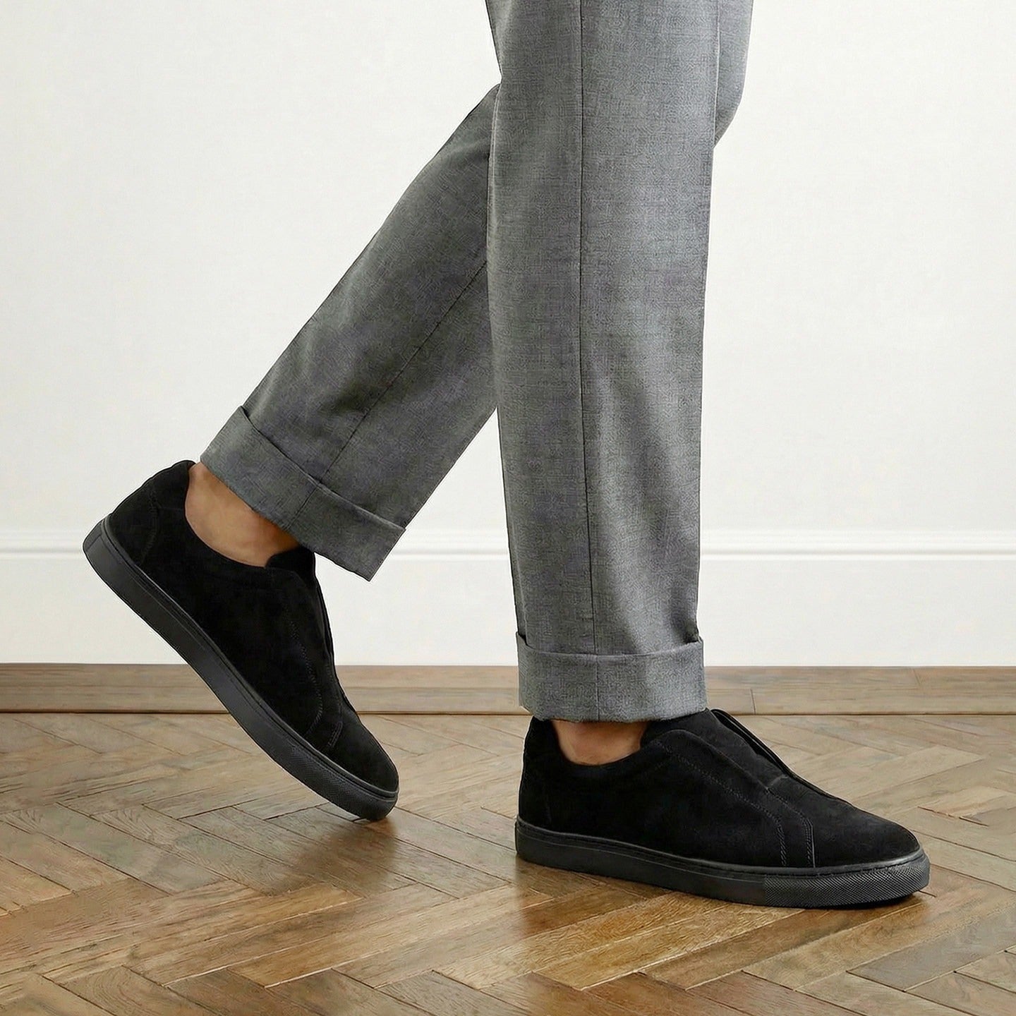 Monaco Suede Sneaker Black