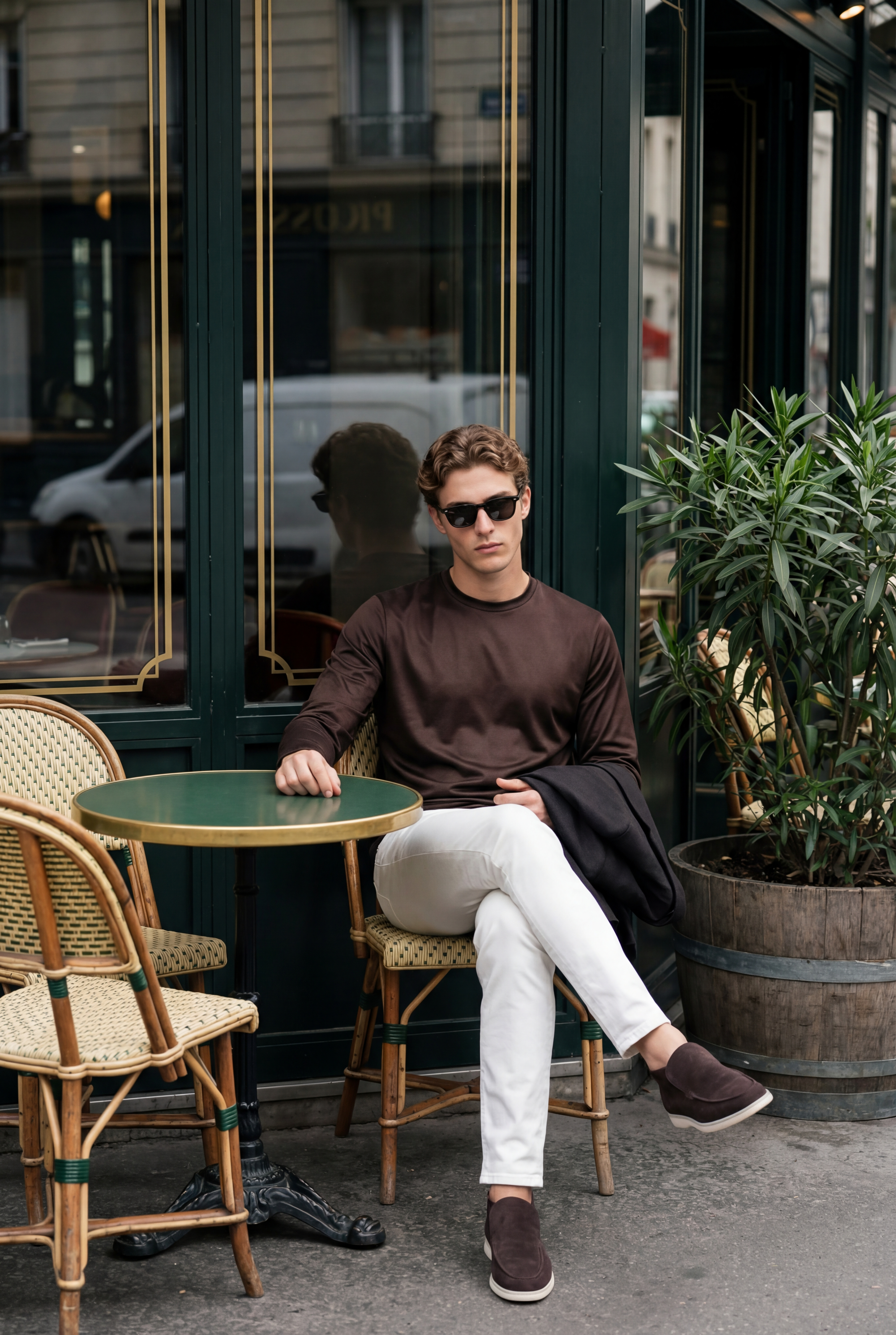 Moreno Long Sleeve Tee Brown