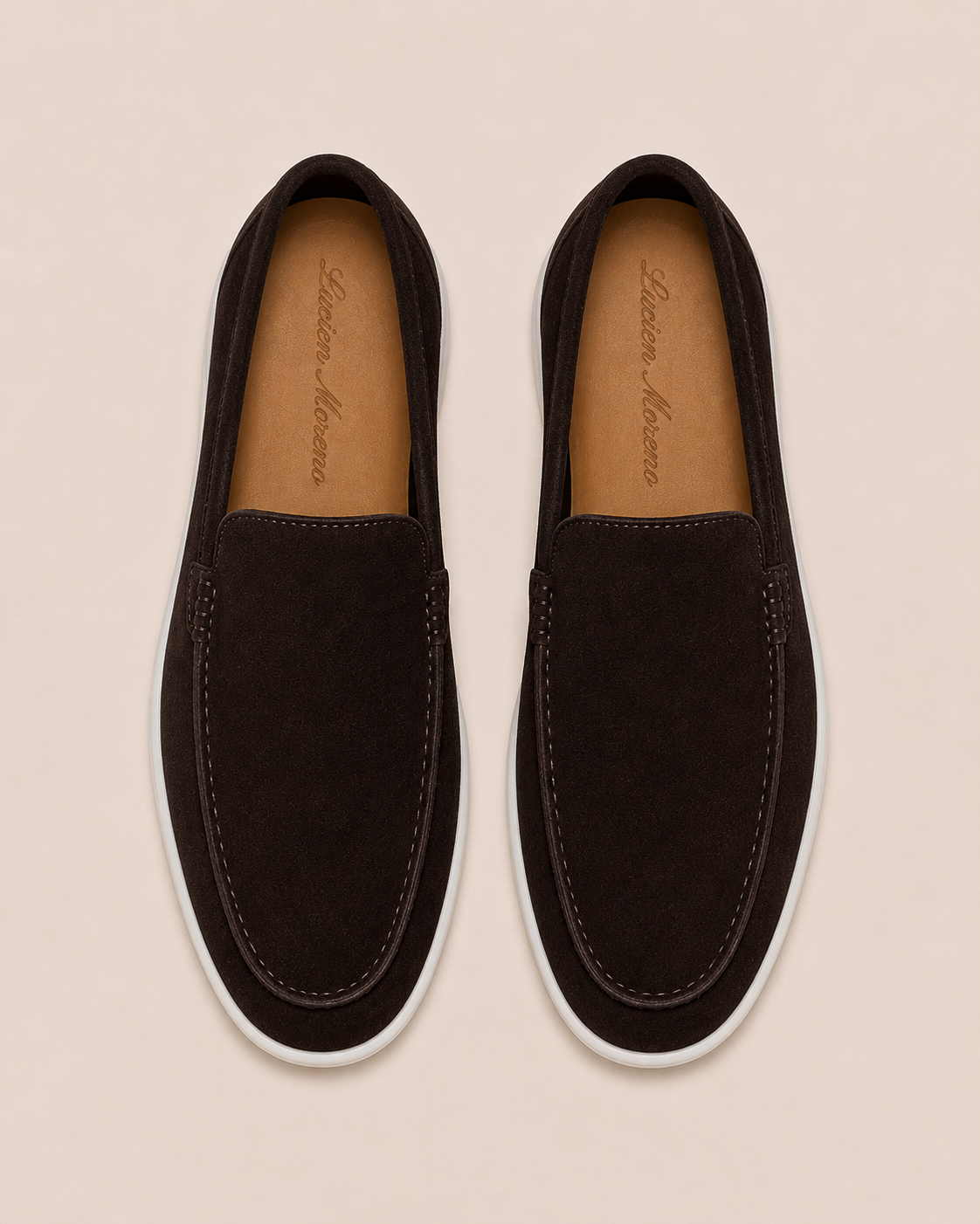 Dark Brown Cowhide Slip-On Loafers