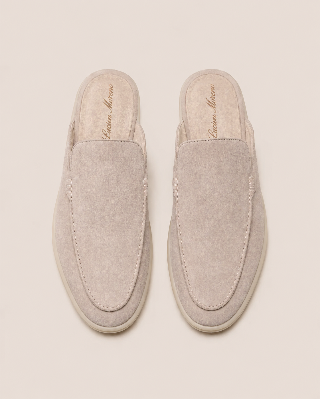 Classic Suede Mule Creamy White