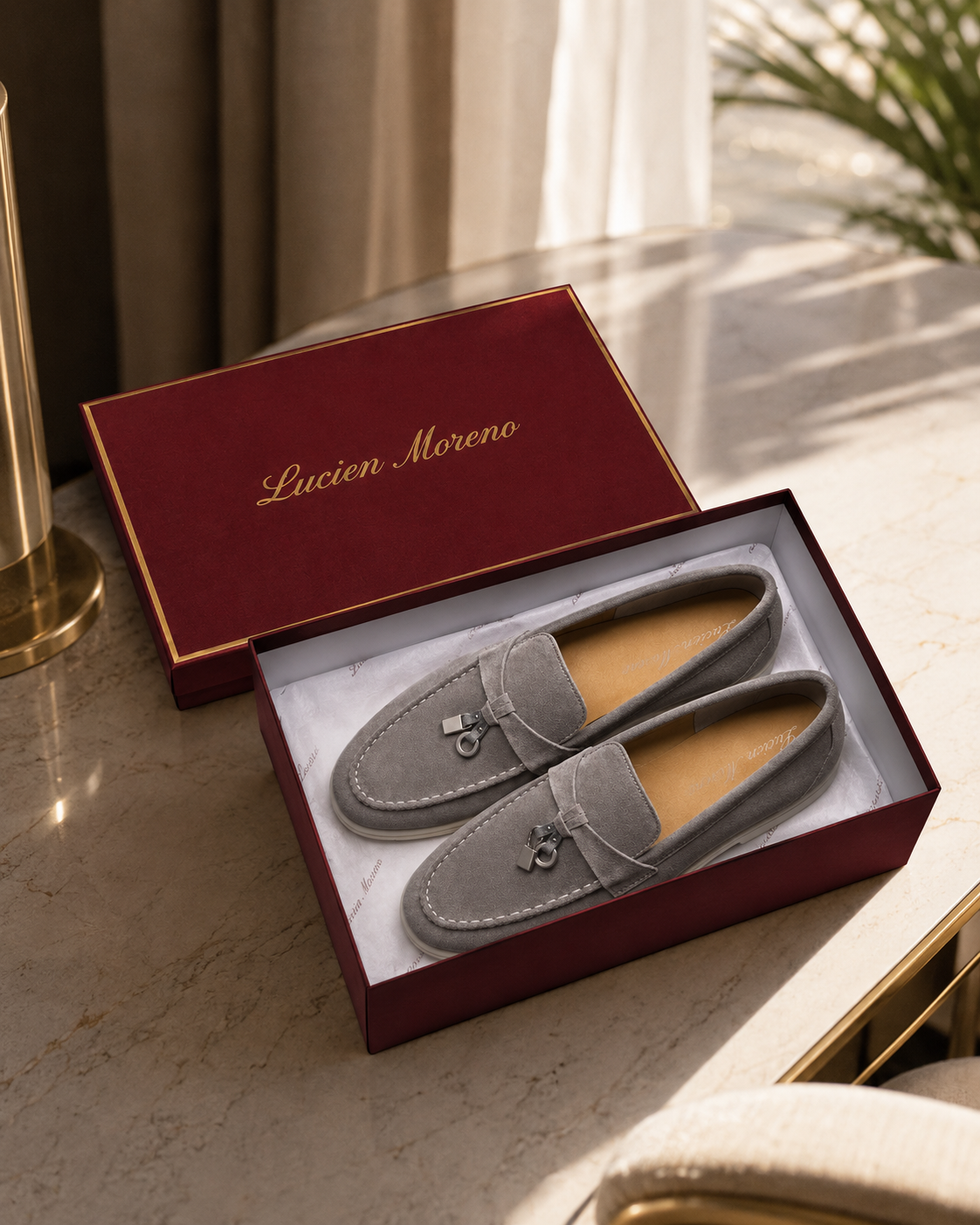 Lady Gray Buckle Loafer