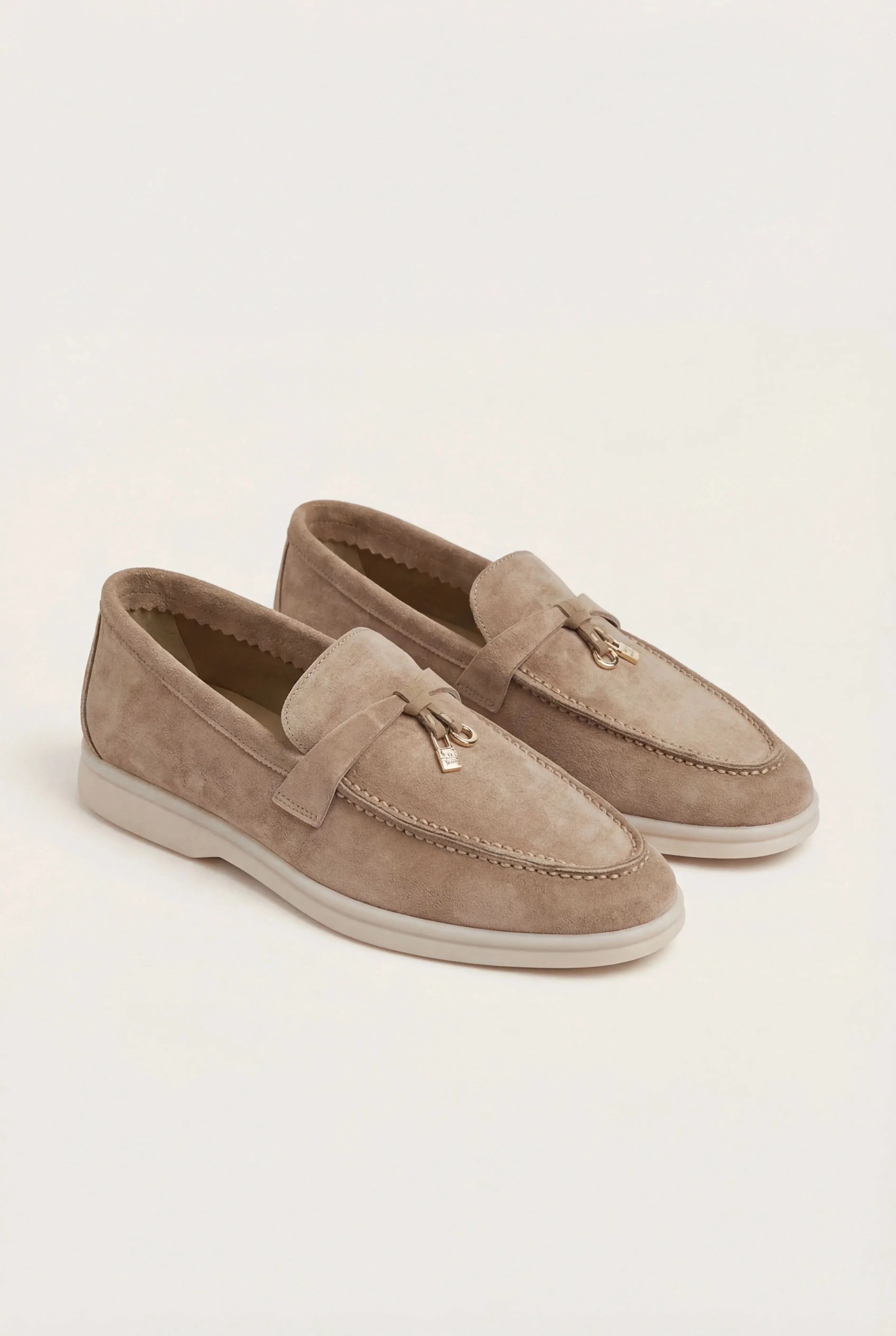 Lusso Beige Suede Loafer