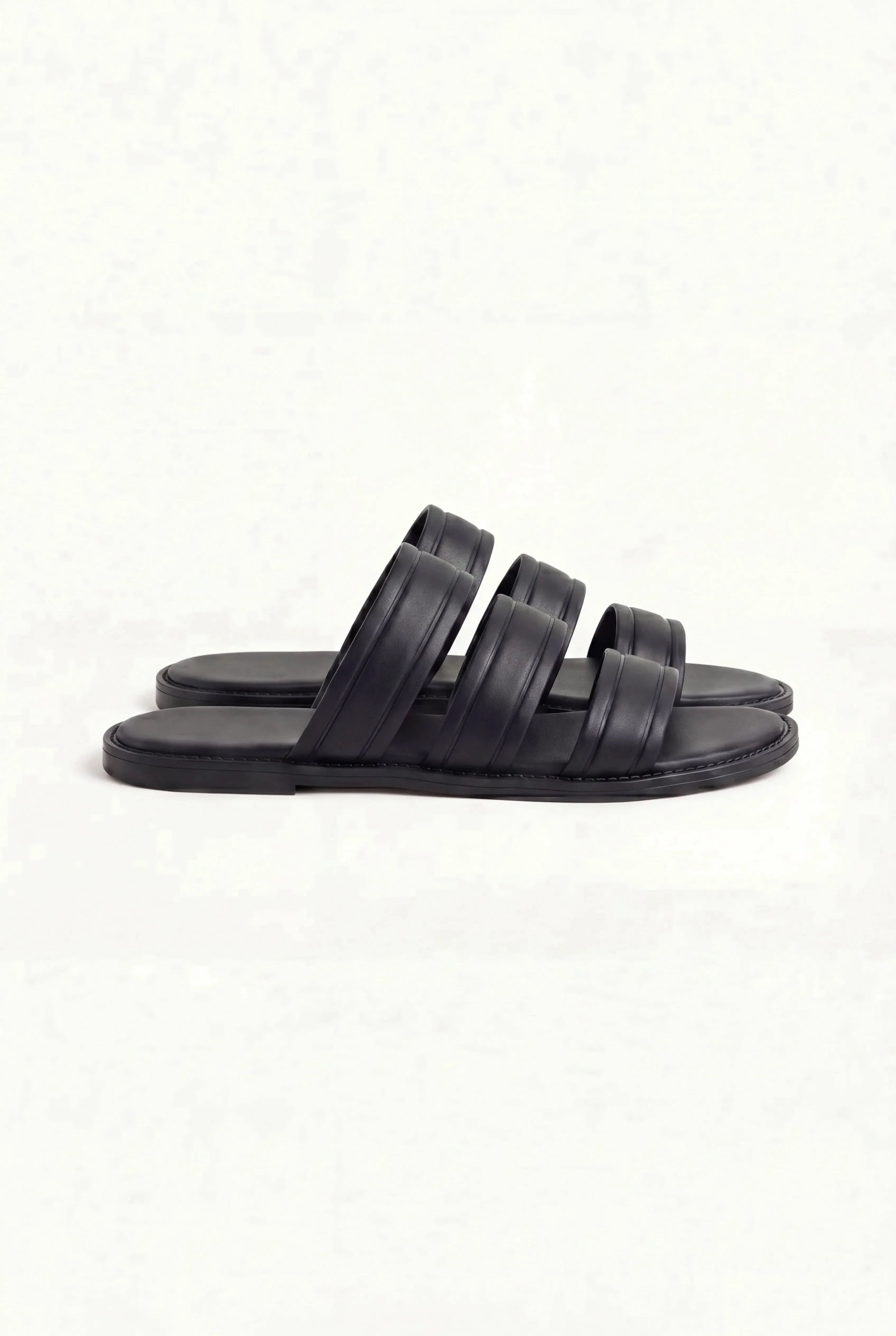 Black Urban Sandal Calf Leather