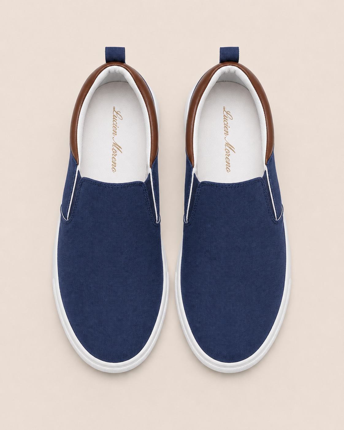 MEN'S NAVY BLUE CANVAS SLIP-ON SHOES – OCEAN NAVY