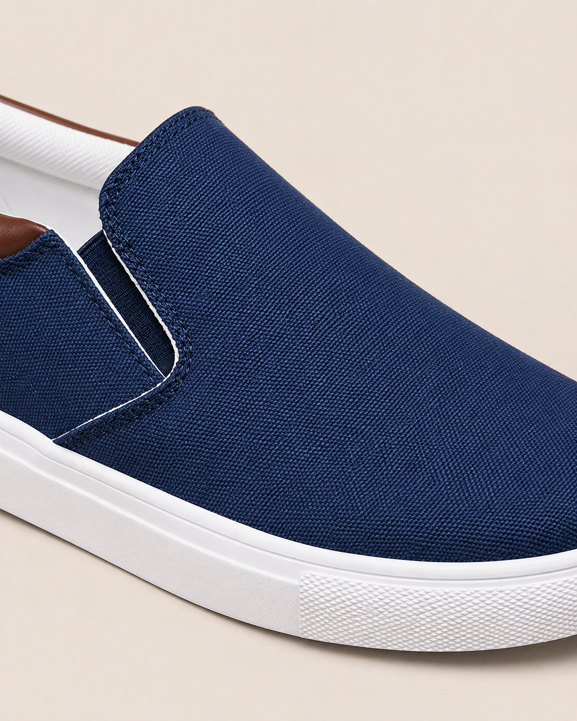 MEN'S NAVY BLUE CANVAS SLIP-ON SHOES – OCEAN NAVY
