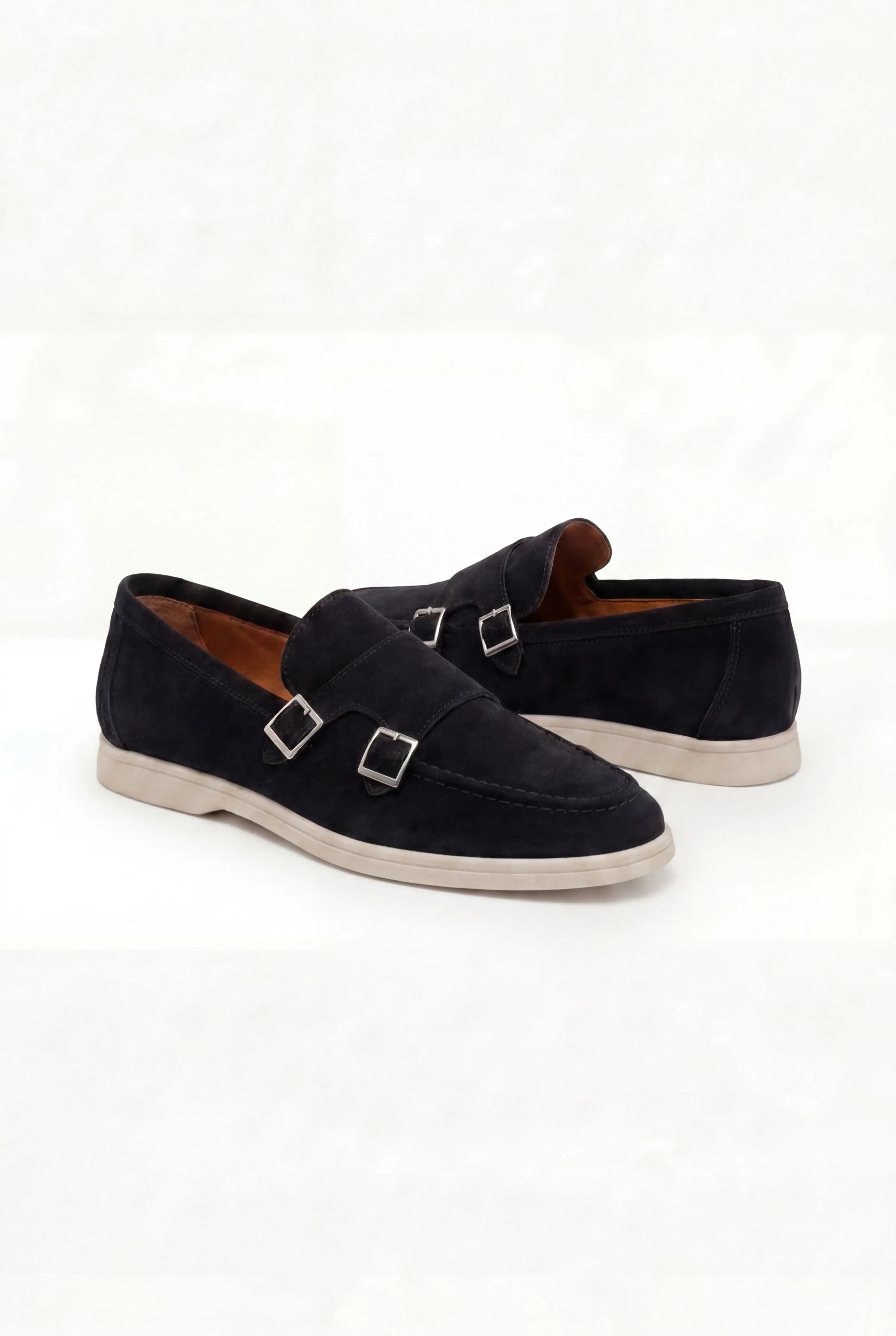 Telvino Suède Monk Loafer Black