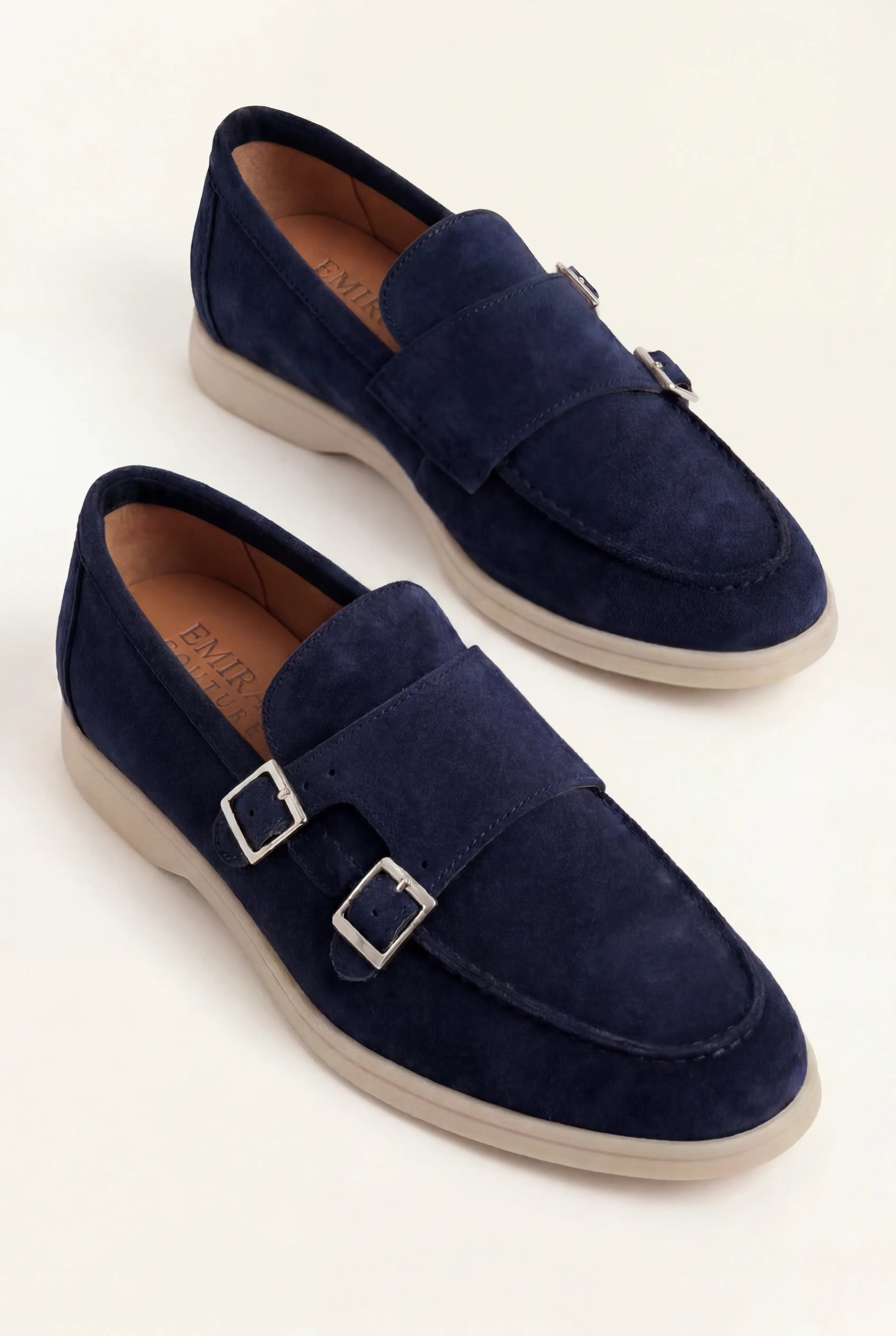 Telvino Suède Monk Loafer Navy