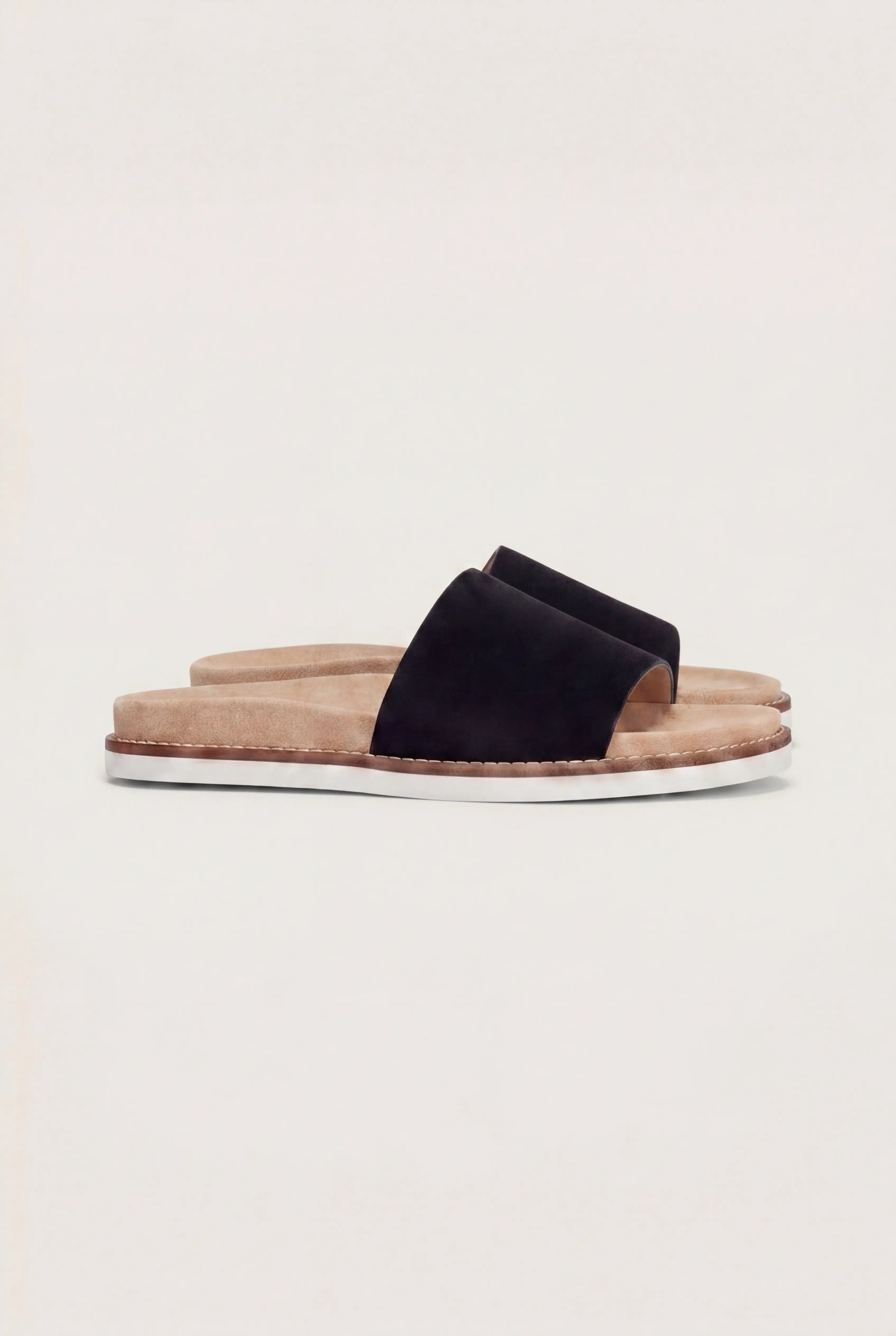Nervaro Leather Slide Black