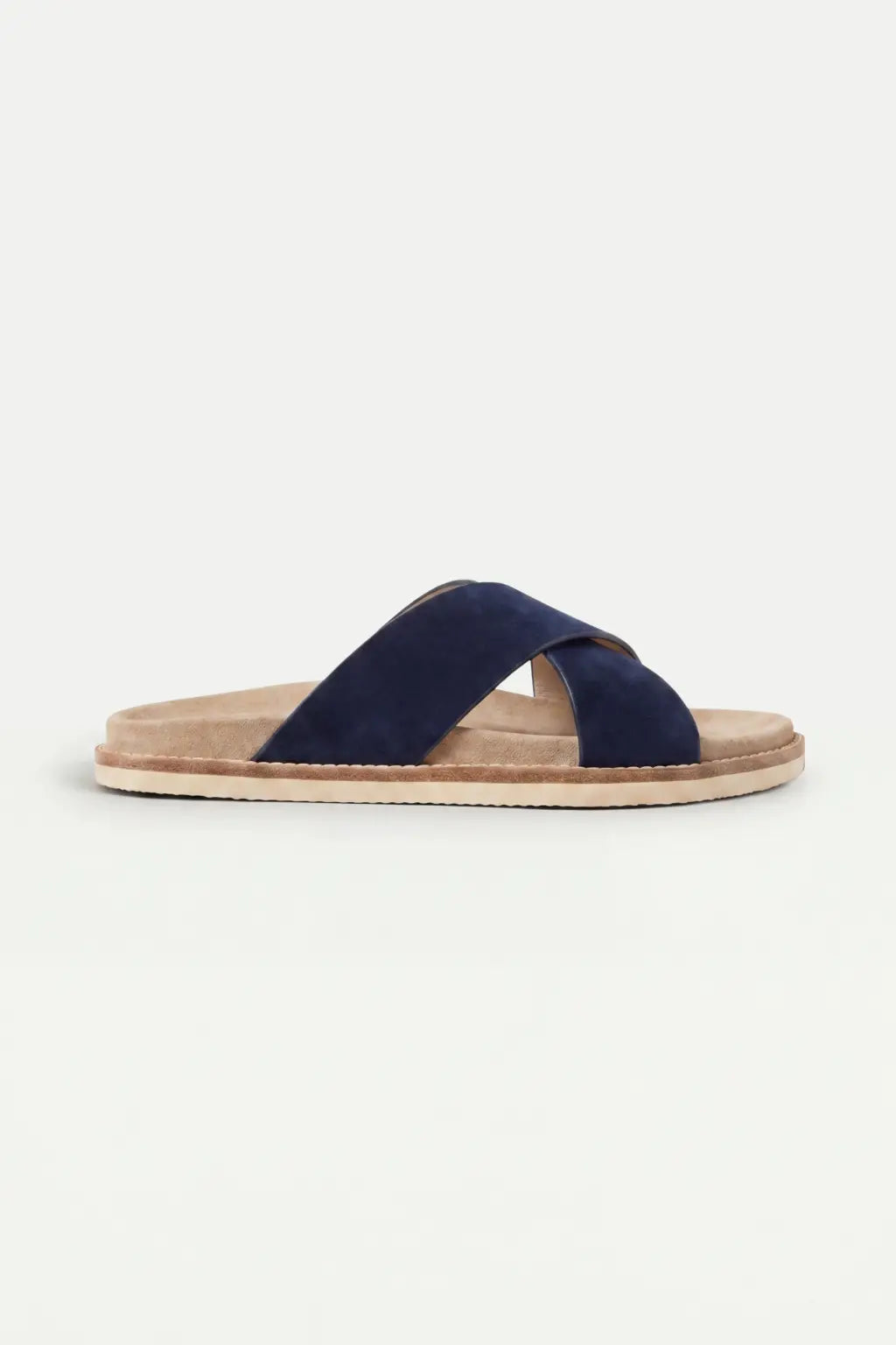 Brescaro Suède Cross-Strap Slide Navy