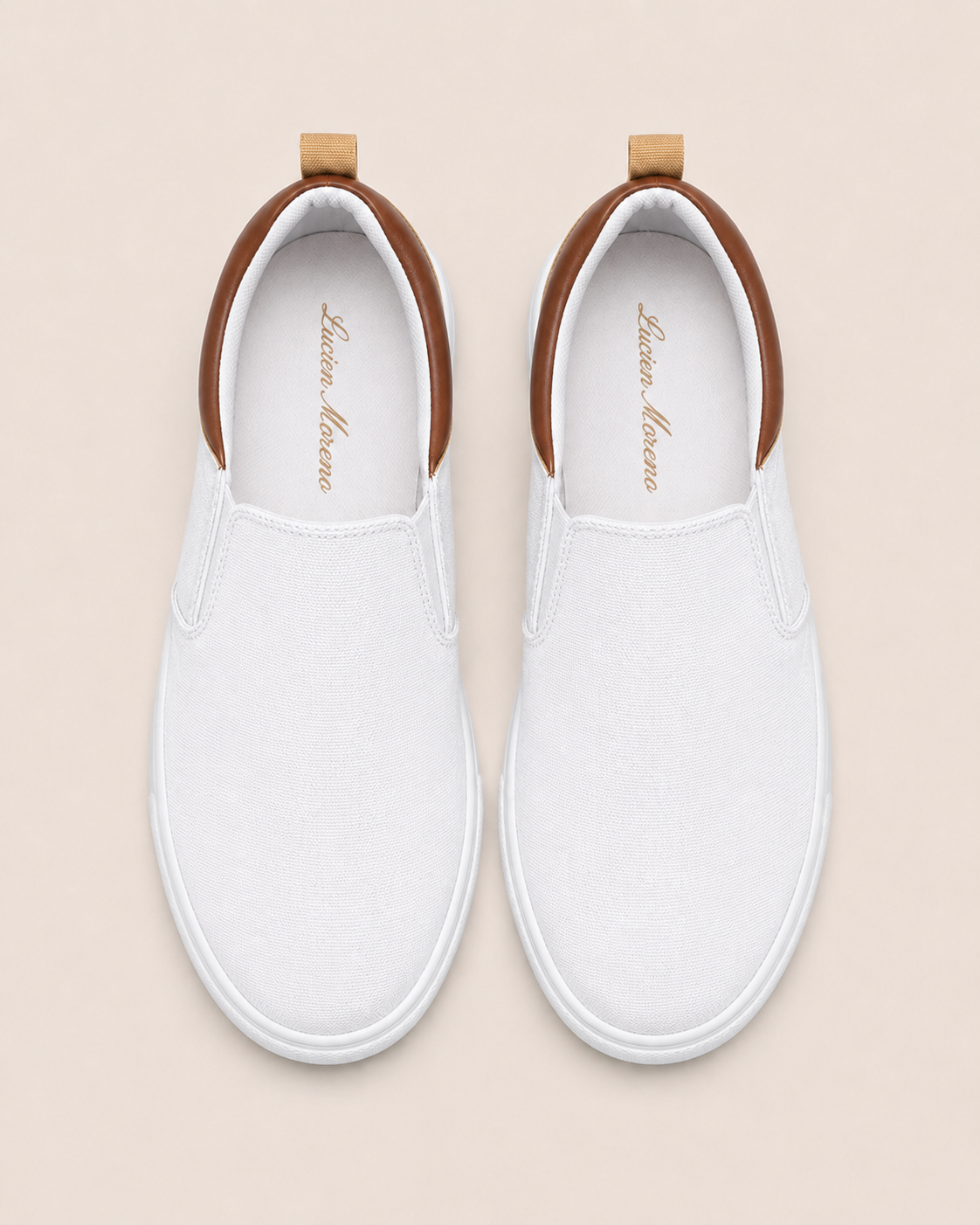 MEN'S WHITE CANVAS SLIP-ON SHOES – ARCTIC WHITE