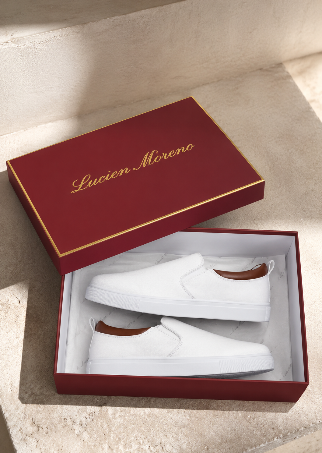MEN'S WHITE CANVAS SLIP-ON SHOES – ARCTIC WHITE