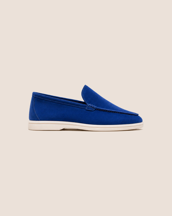 Lady Royal Blue Cowhide Slip-On Loafers