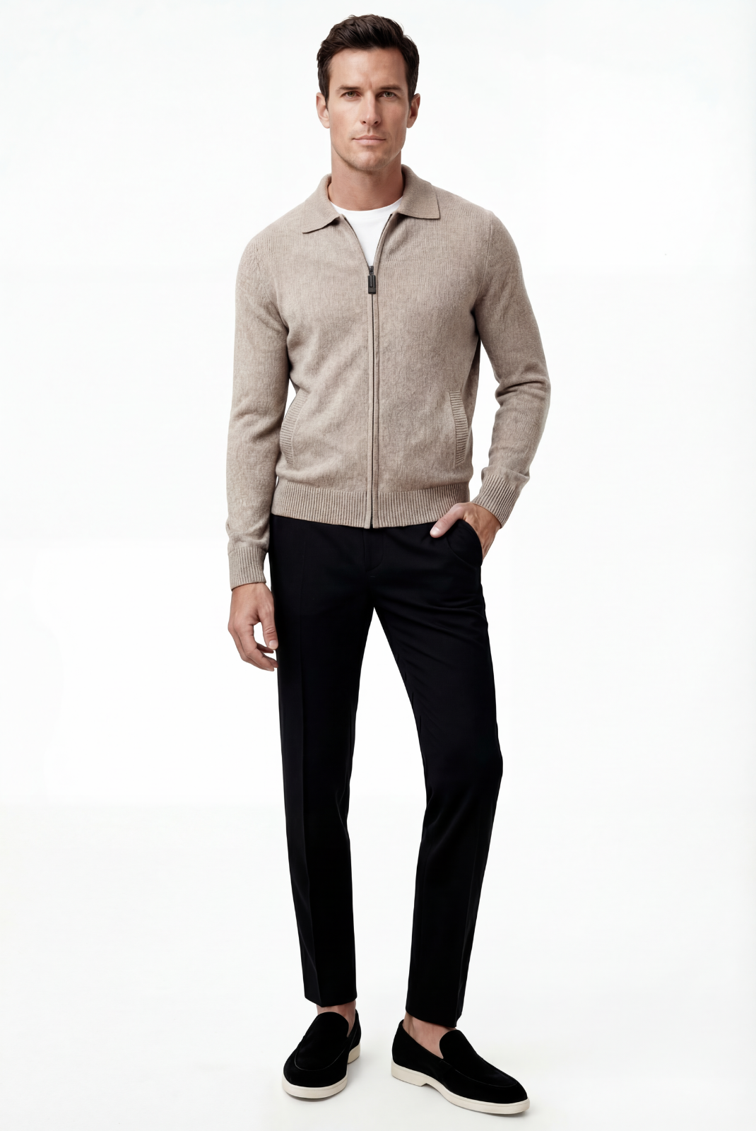 Camel Polo Cardigan
