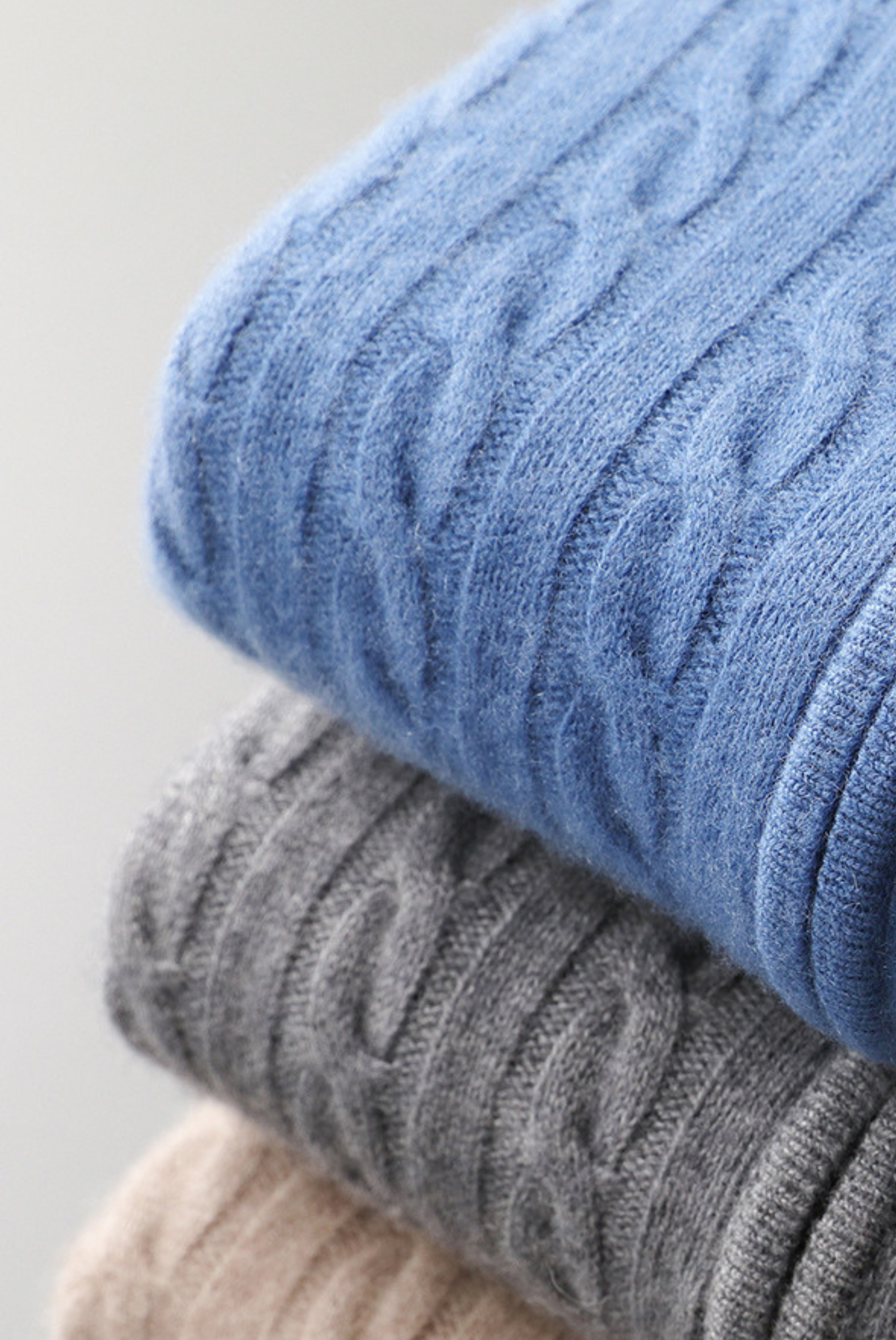 Blue Cashmere Zip Jacket