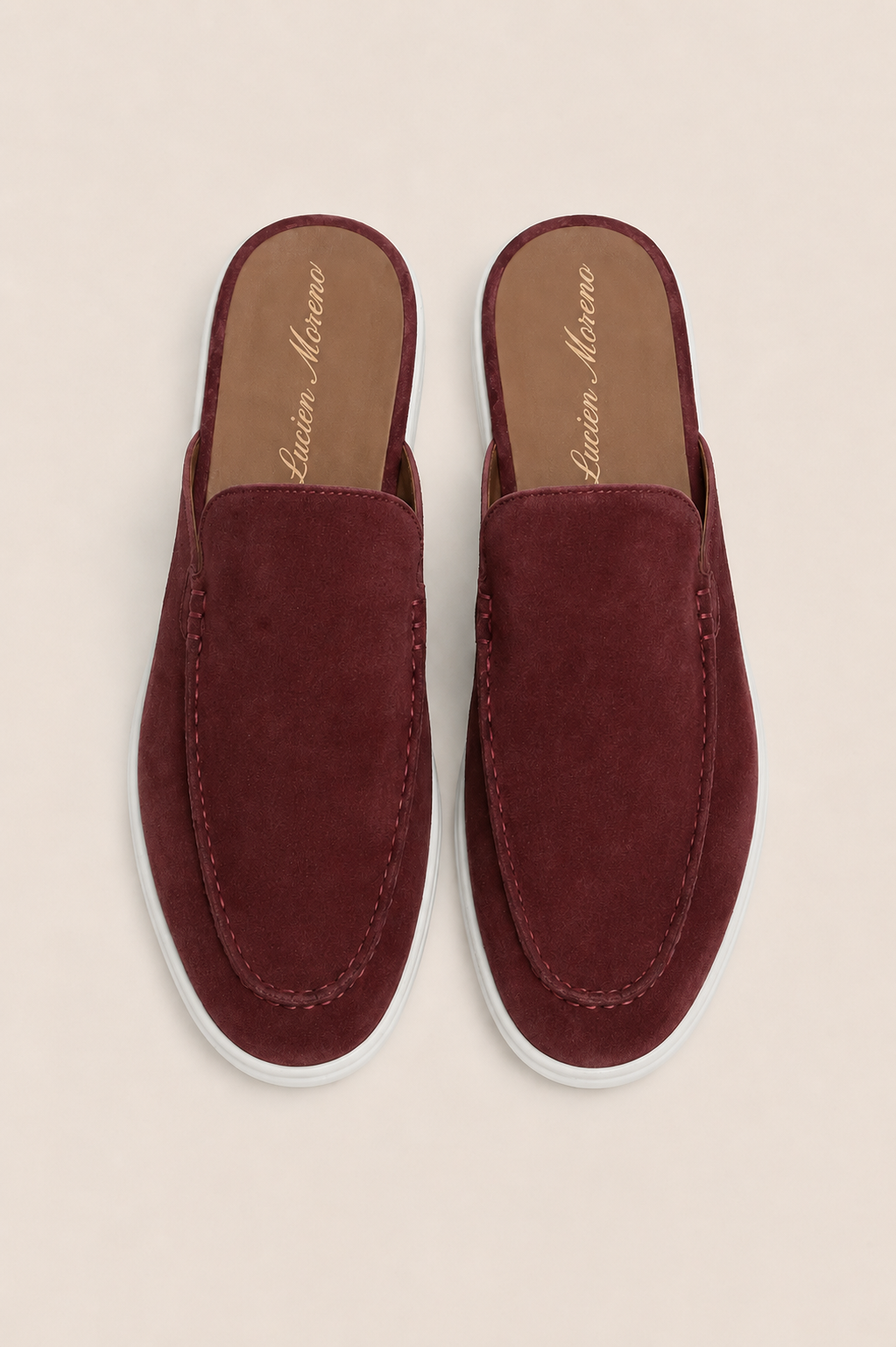 Classic Suede Mule Burgundy