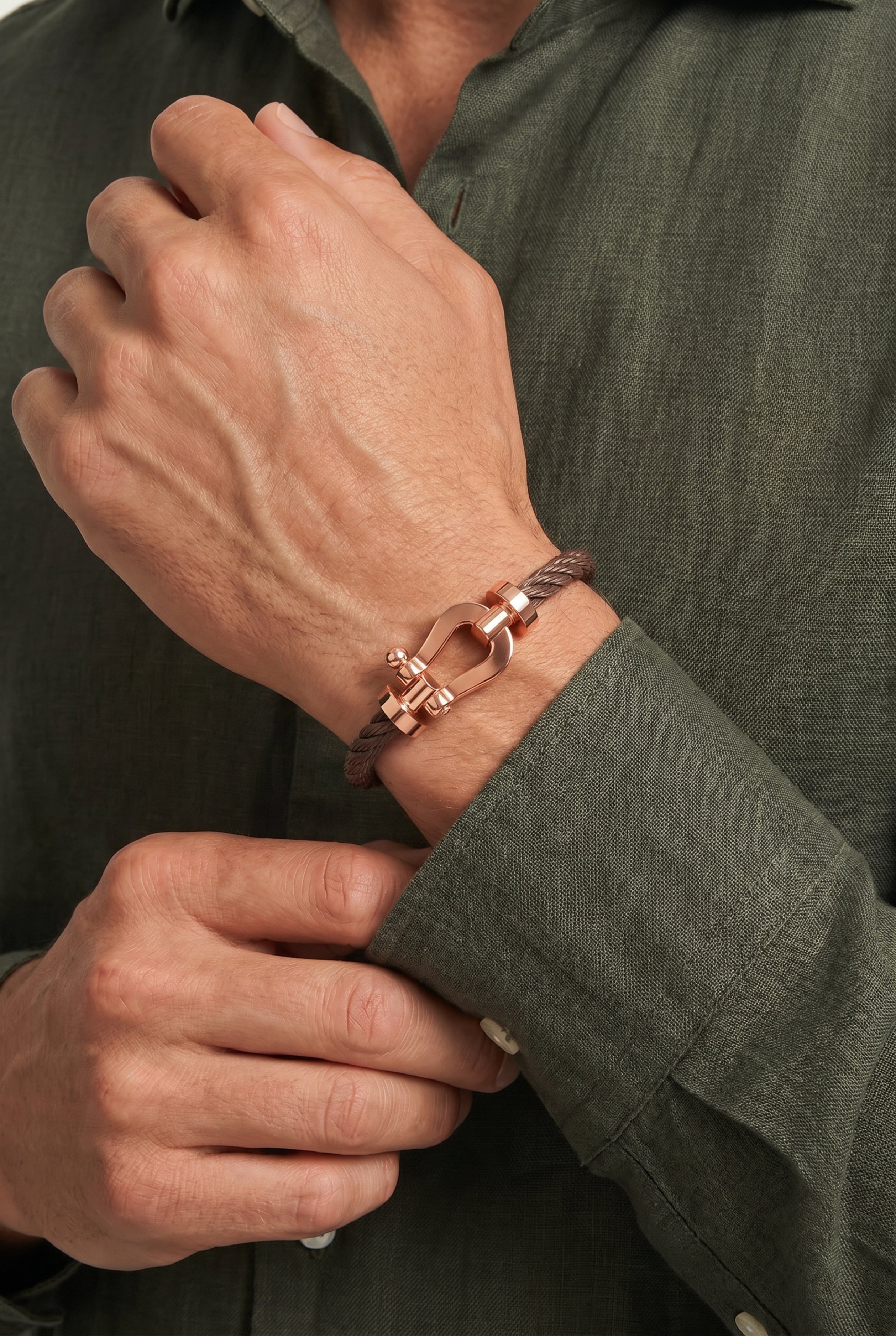 Moreno Yacht Bracelet Taupe/Rose Gold