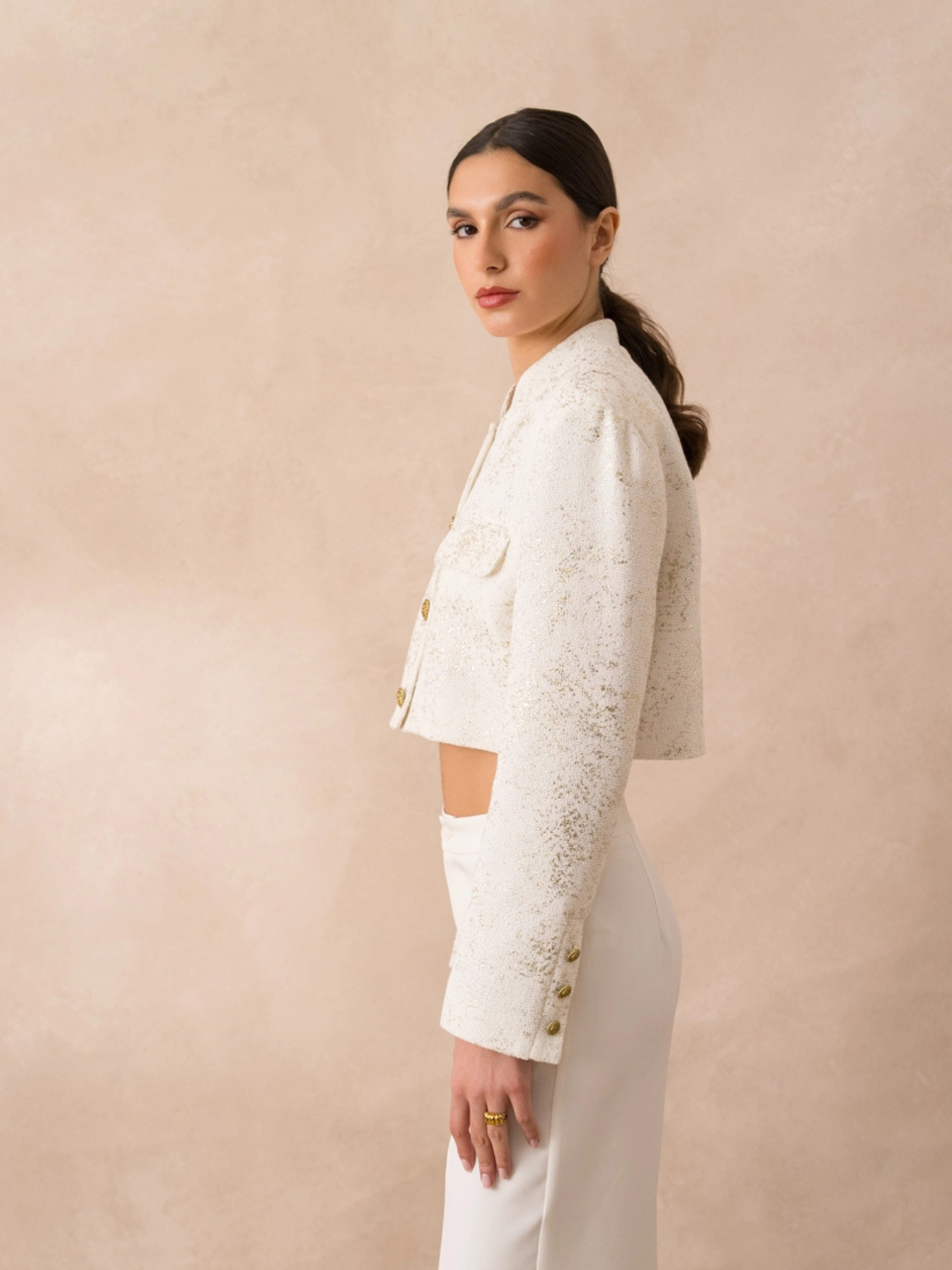 Moreno Ivory Tweed Jacket