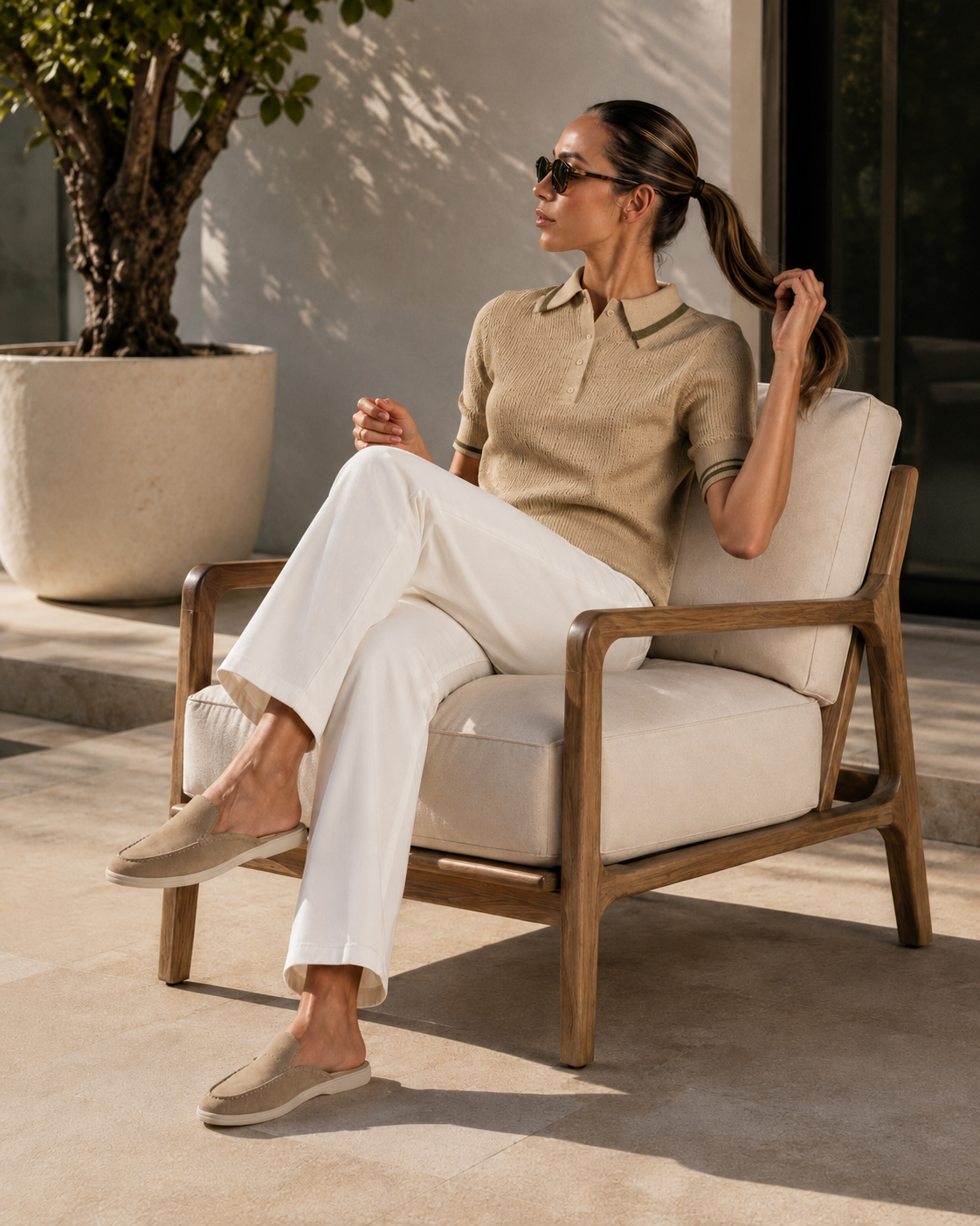 Lady Beige Yacht Slipper