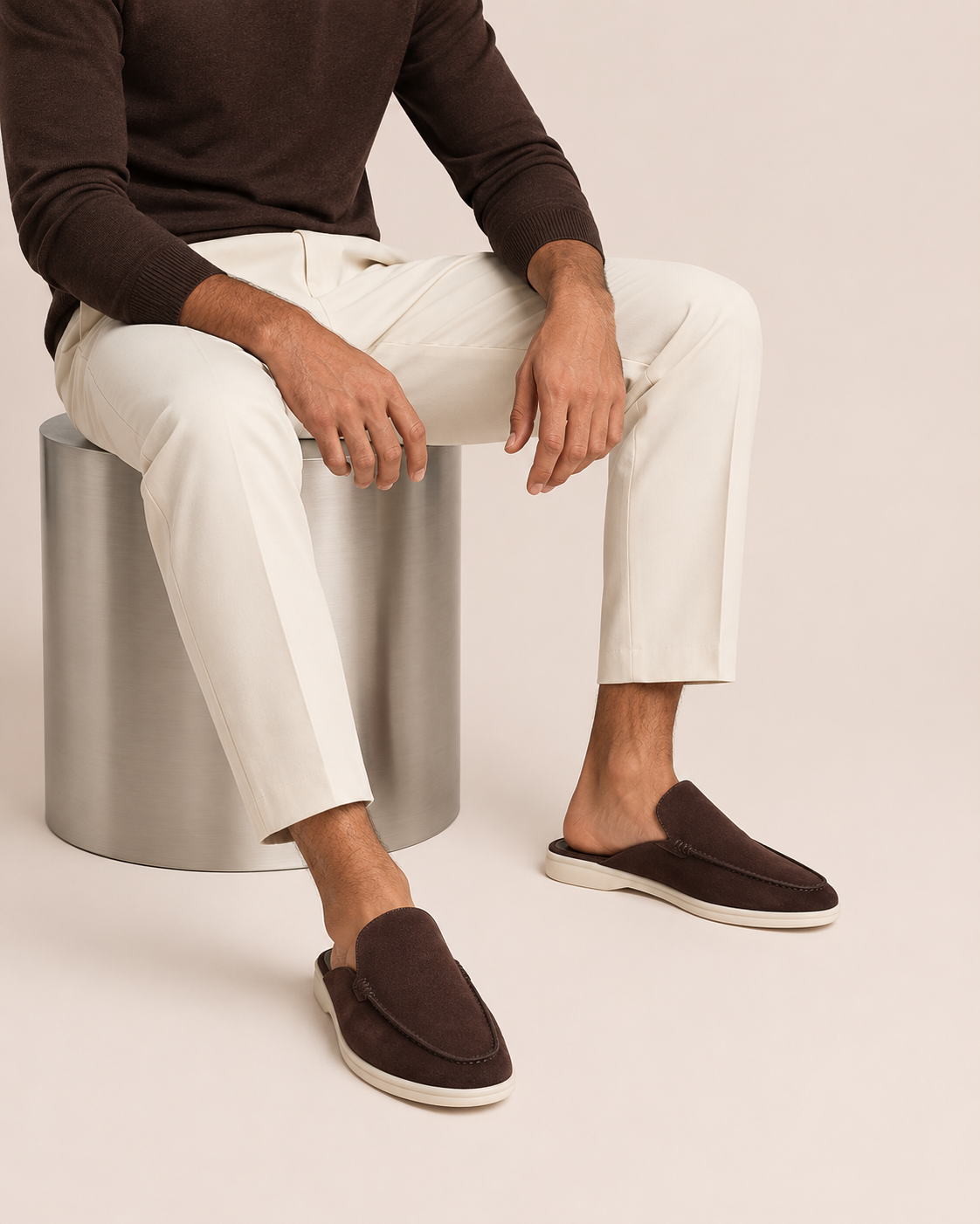 Classic Suede Mule Espresso Brown