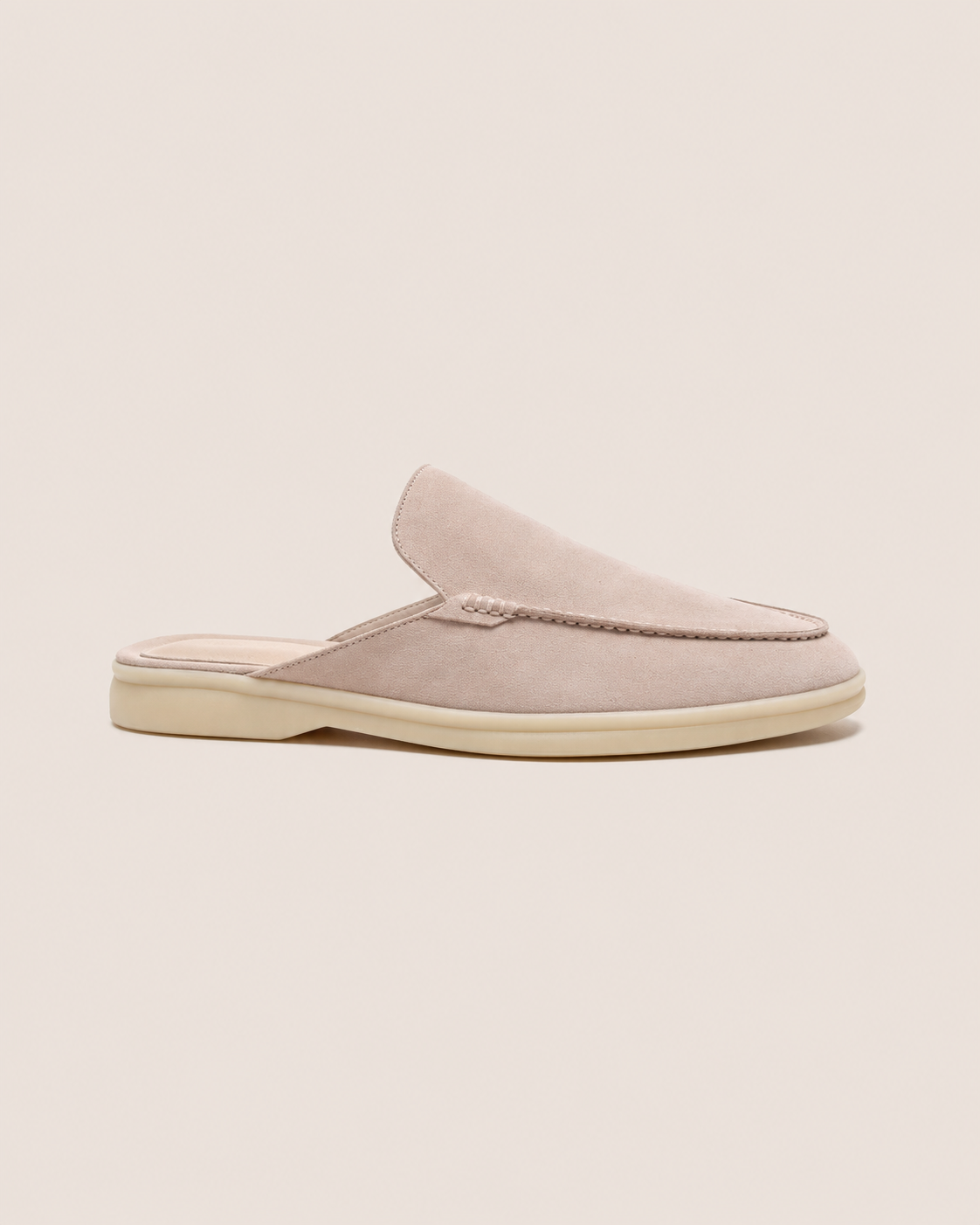 Classic Suede Mule Creamy White