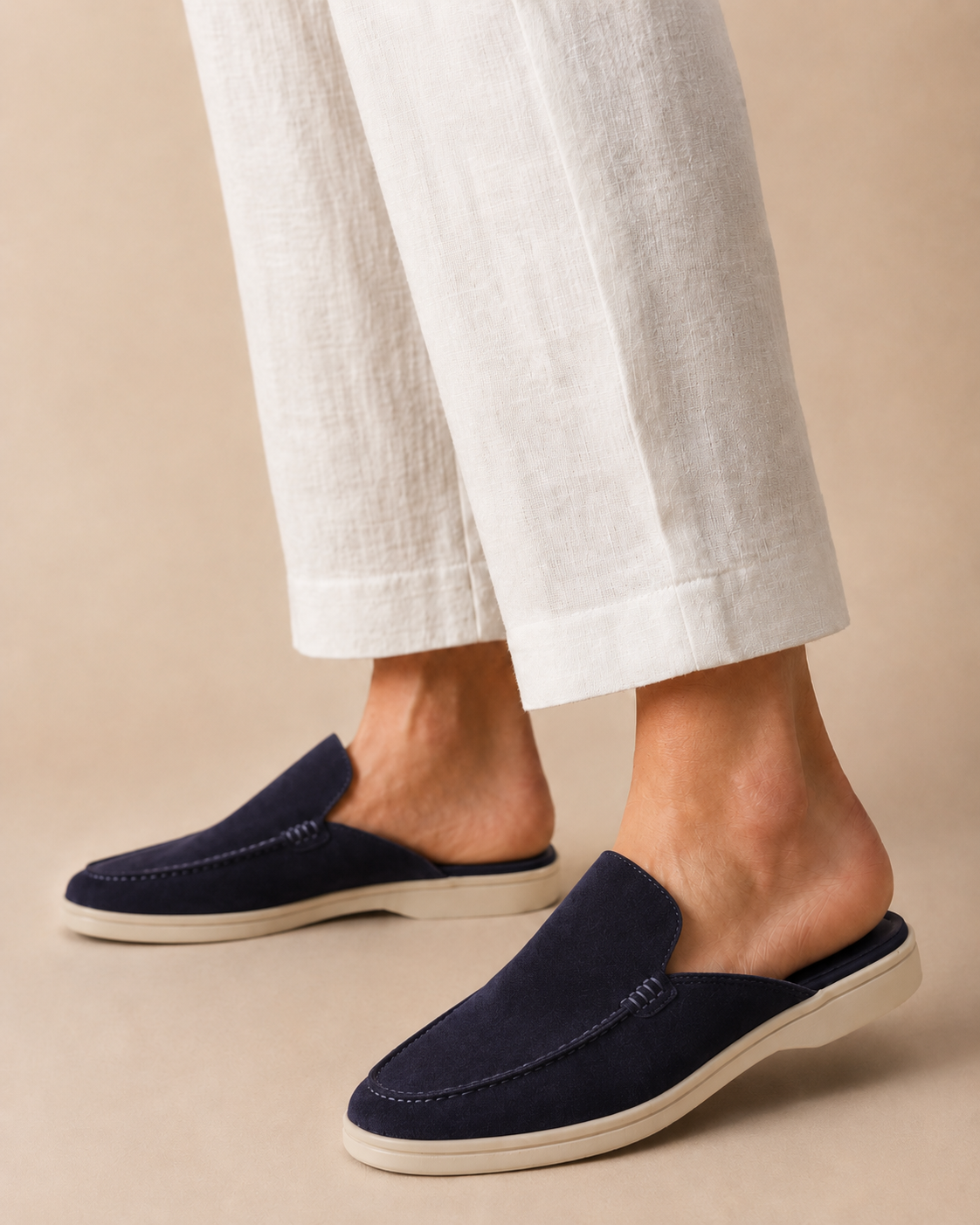 Lady Dark Blue Yacht Slipper