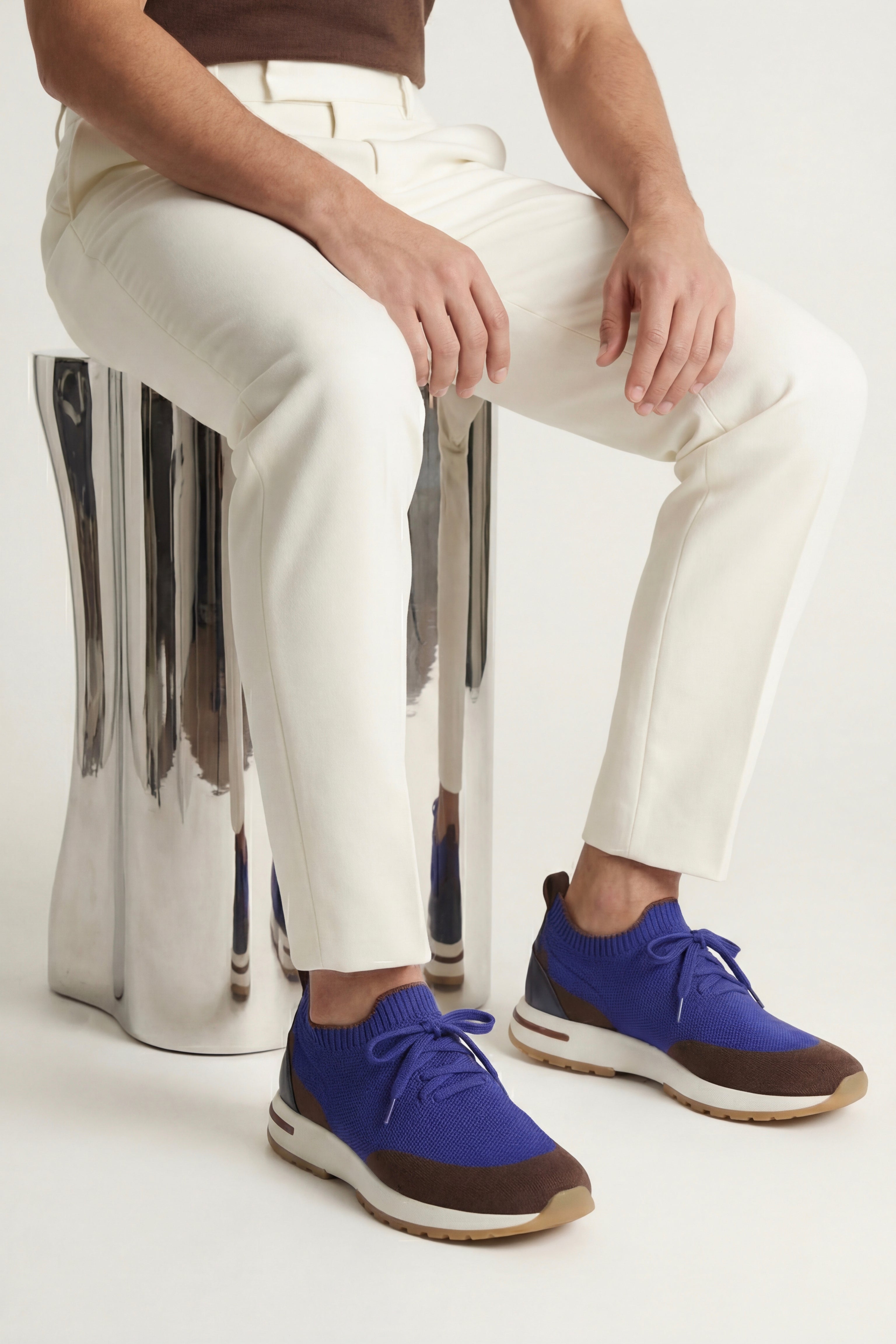 Moreno Mesh Slip-On Blue/Brown