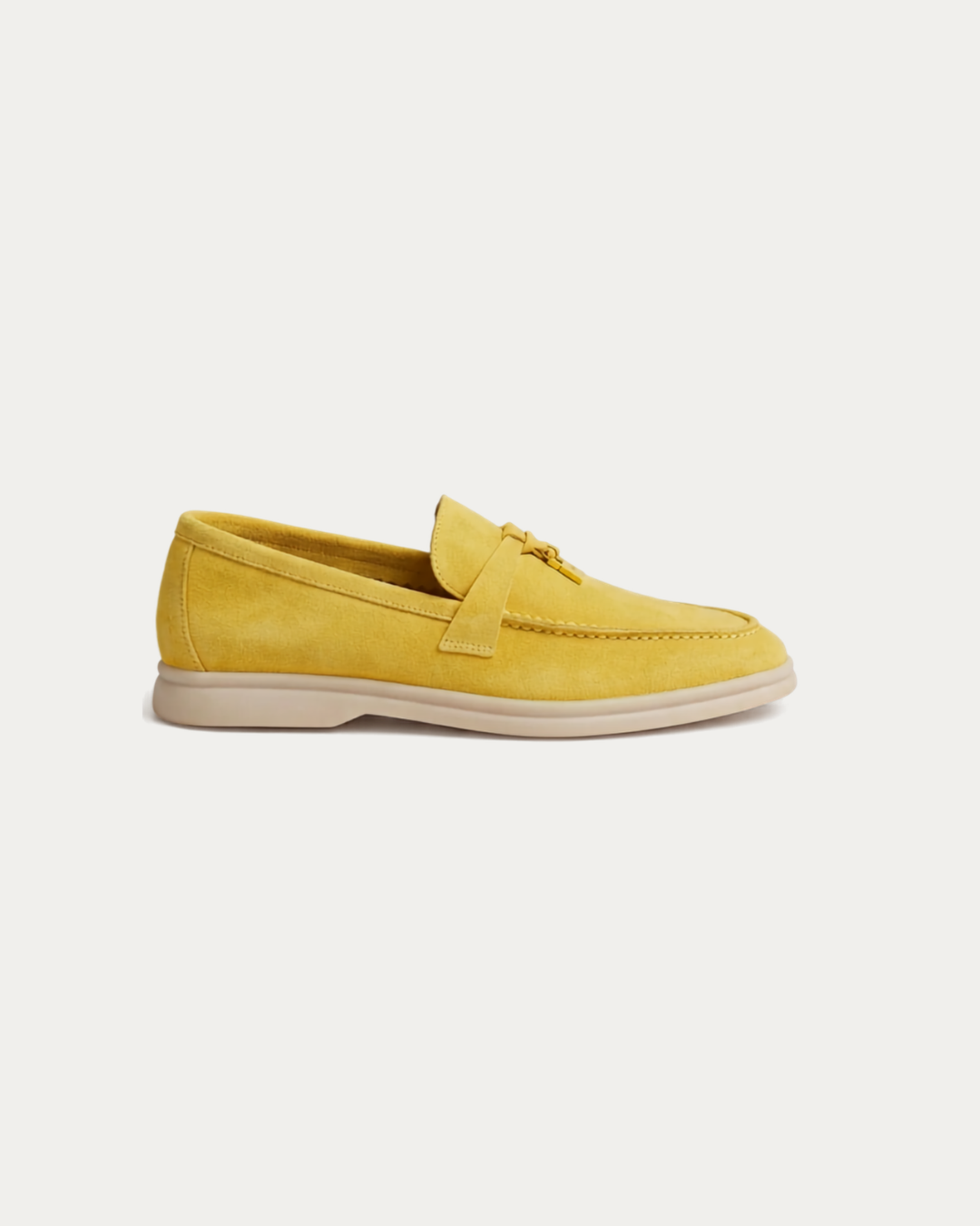 Lady Goose Yellow Buckle Loafer