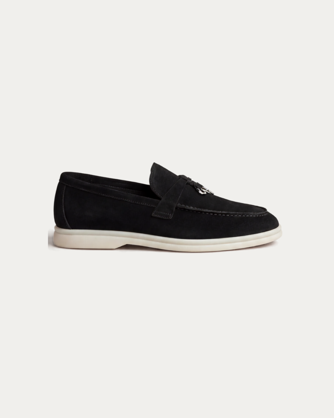 Lady Black Buckle Loafer