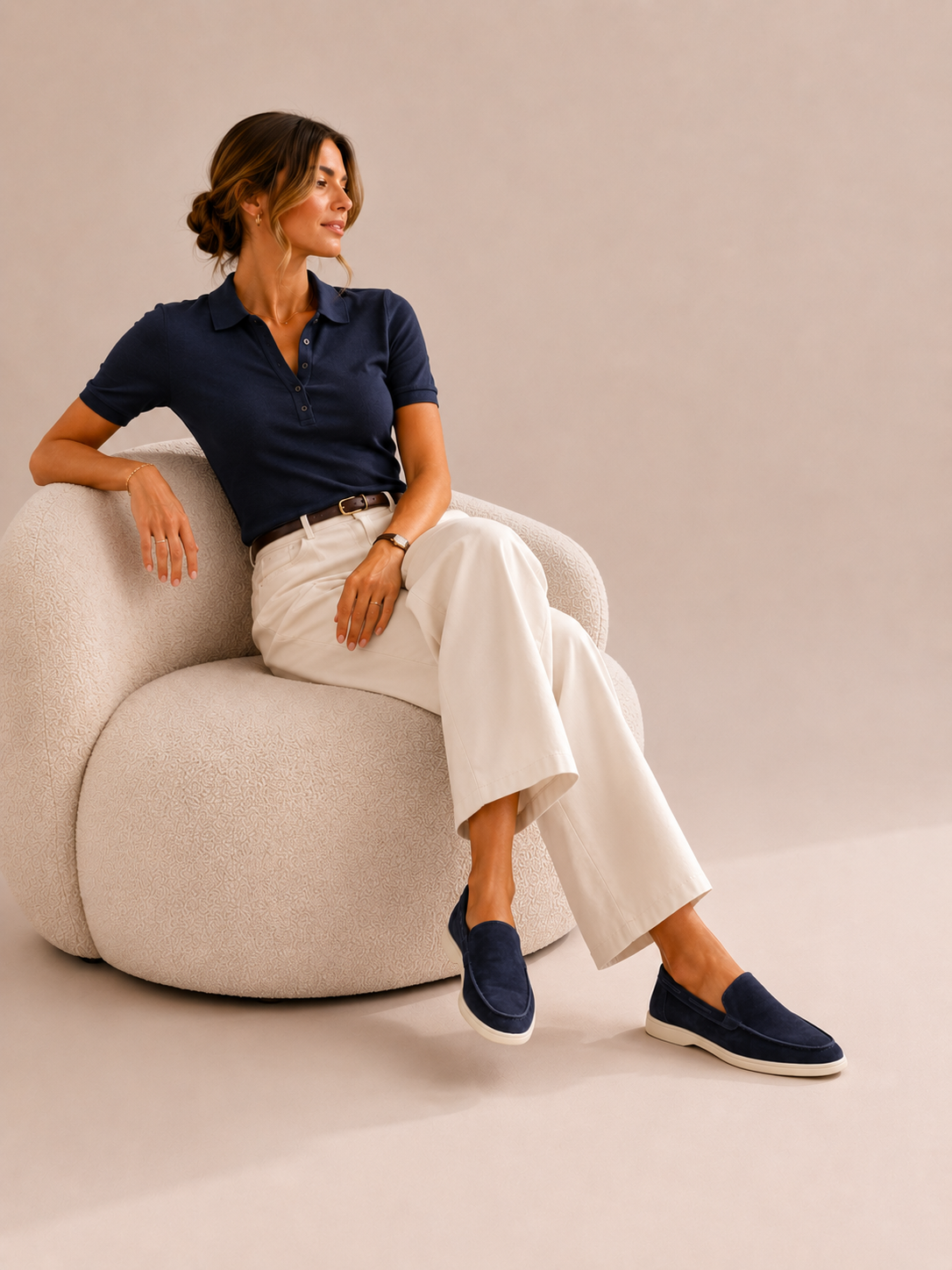 Lady Navy Yacht Loafer