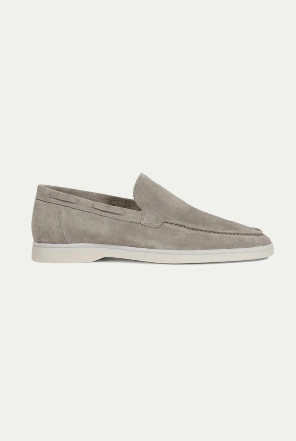 Moreno Classic Suede Loafer Light Gray
