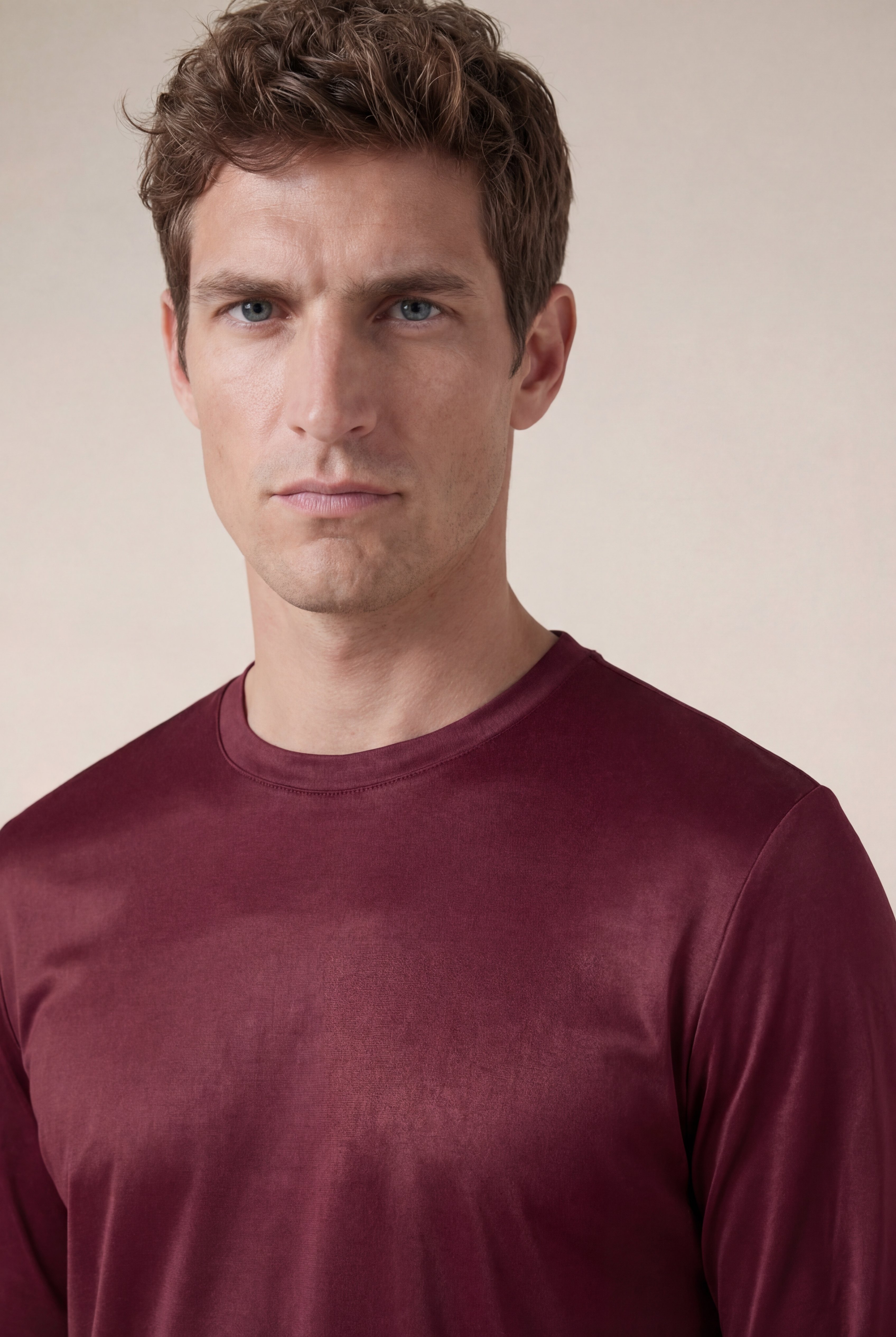 Moreno Long Sleeve Tee Burgundy