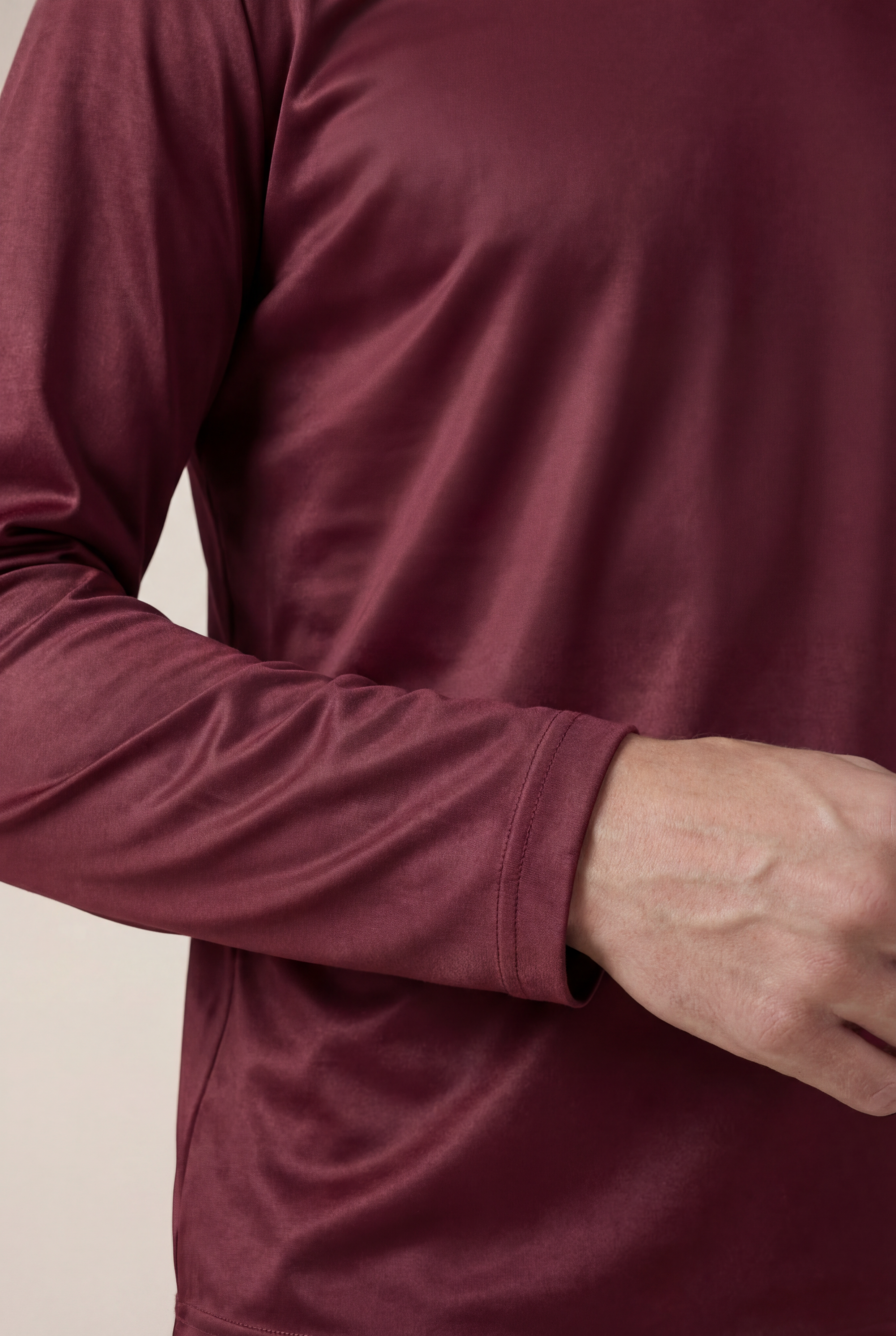 Moreno Long Sleeve Tee Burgundy