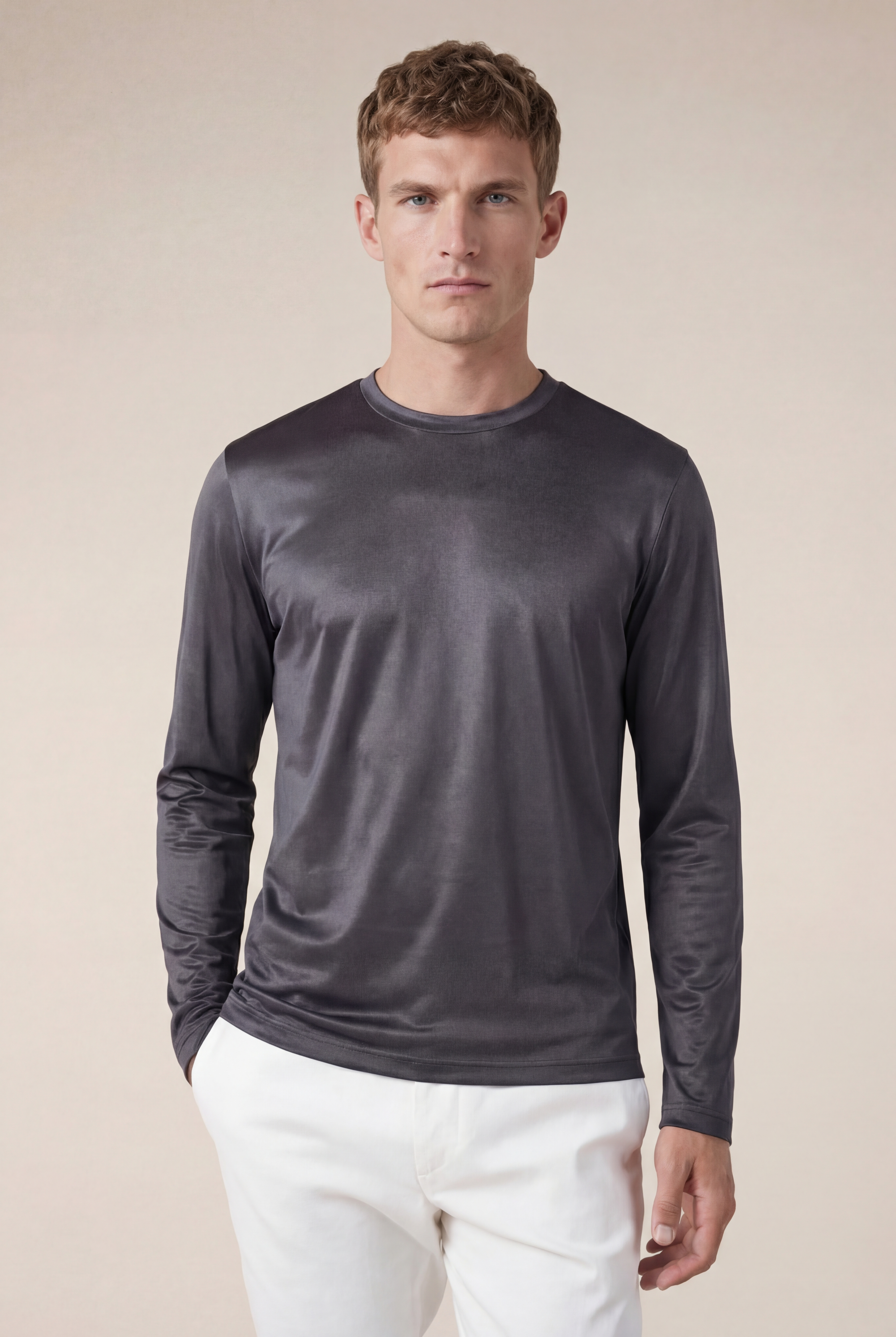 Moreno Long Sleeve Tee Grey