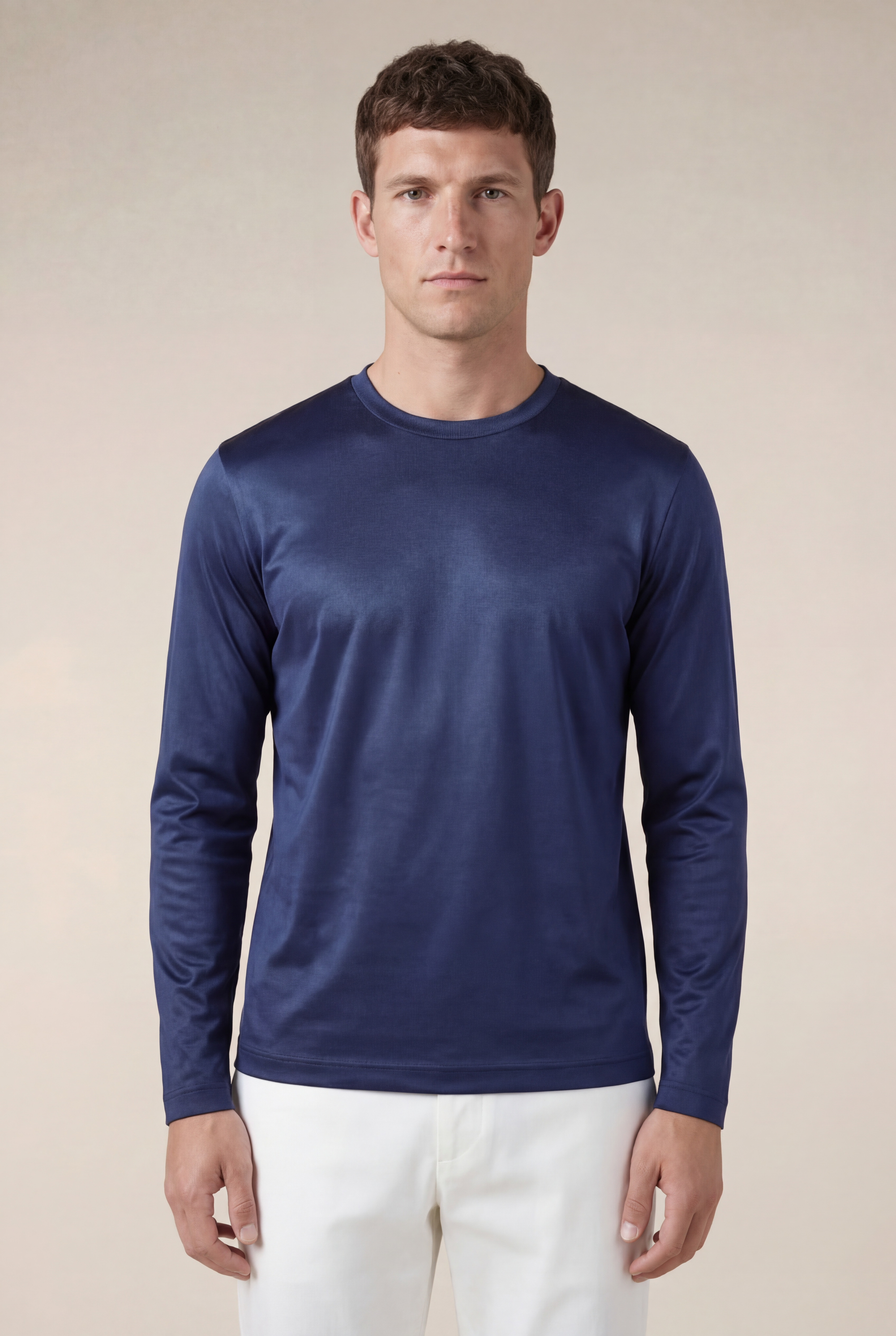 Moreno Long Sleeve Tee Navy