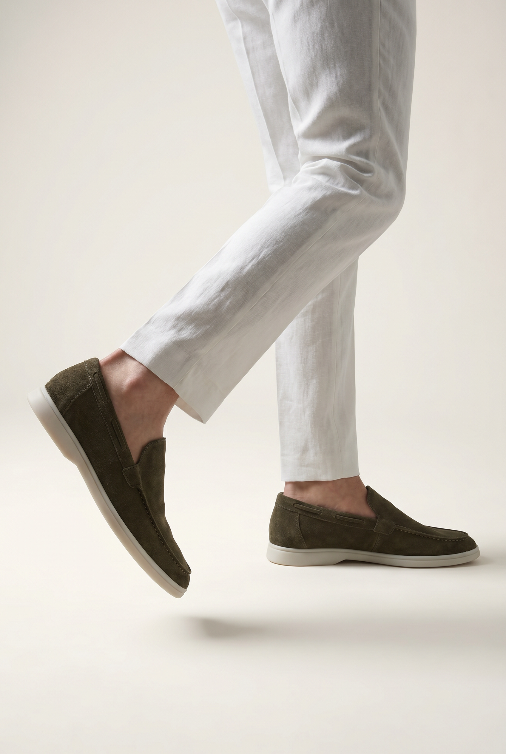 Moreno Classic Suède Loafer Olive