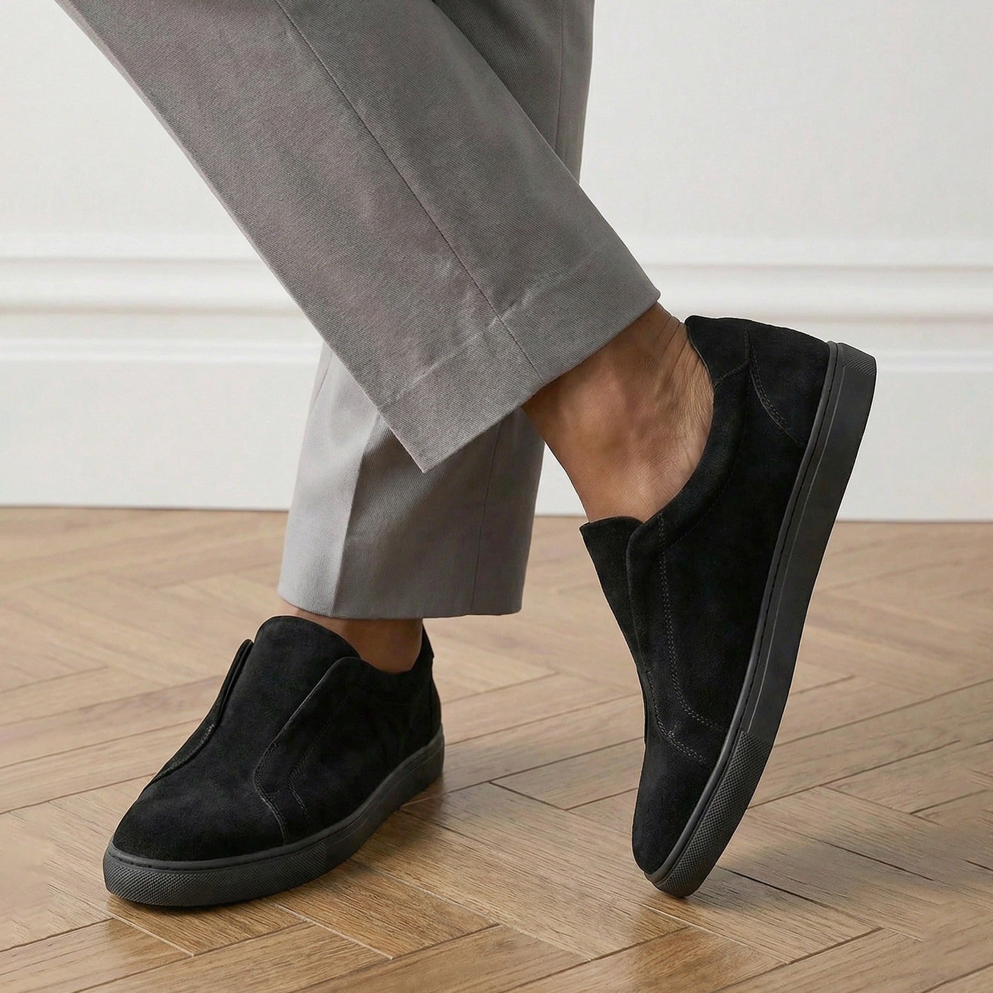 Monaco Suede Sneaker Black